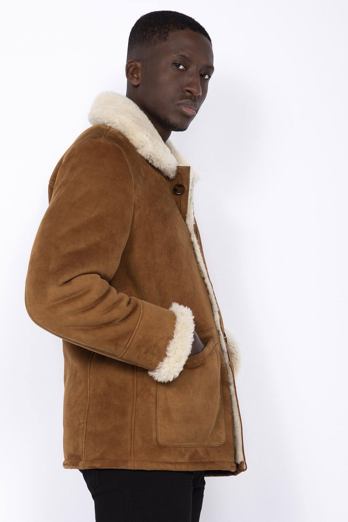 Suede shearling rancher jacket - Image n°2