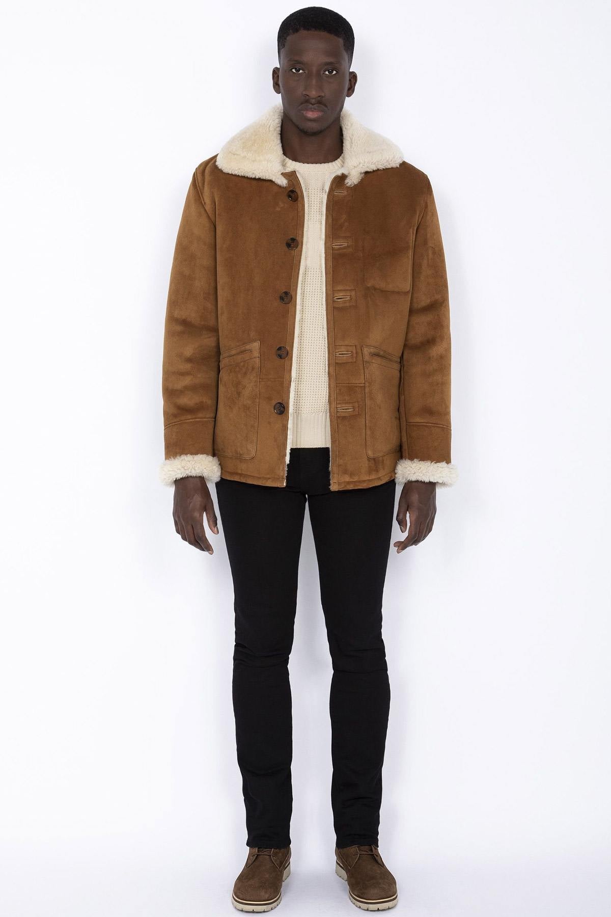 Suede shearling rancher jacket - Image n°5