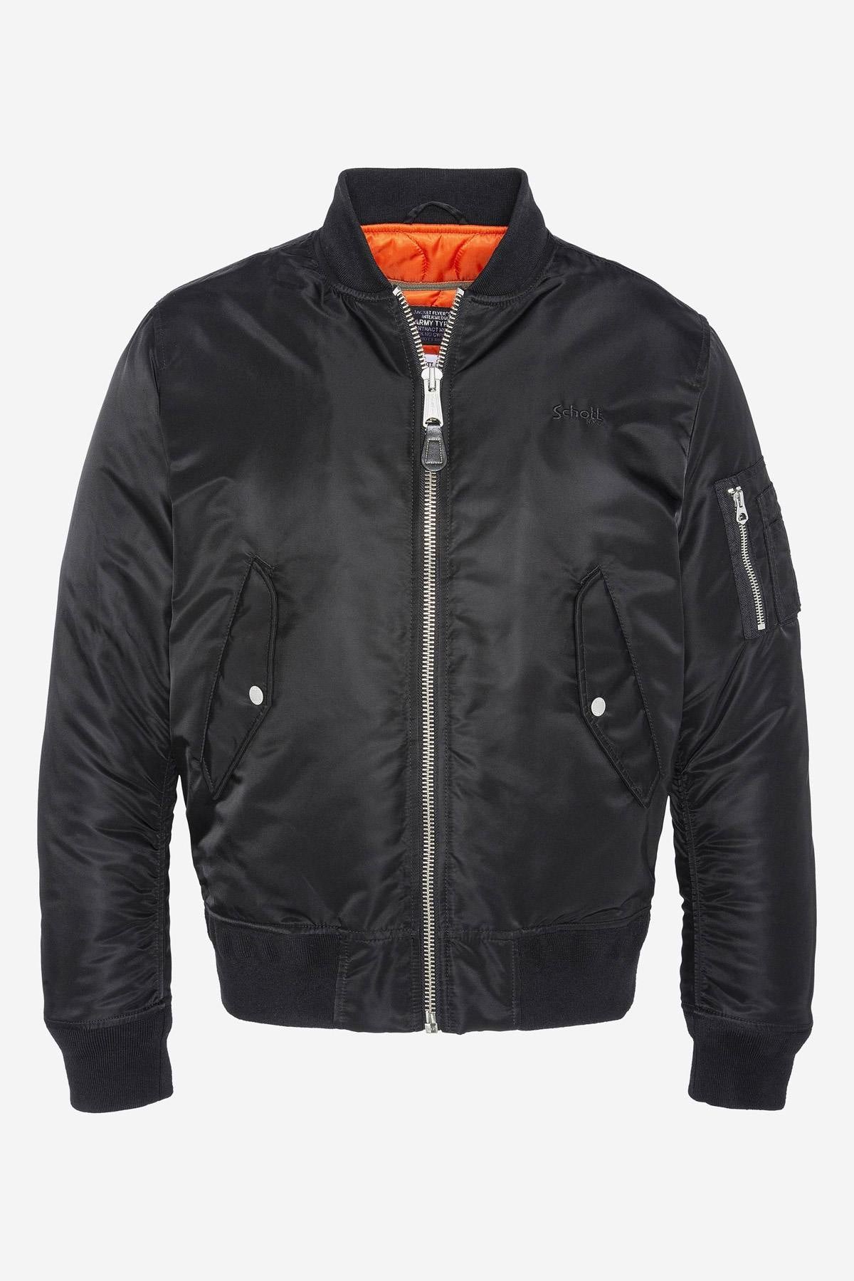 MA-1 black bomber jacket with removable bib - Image n°2