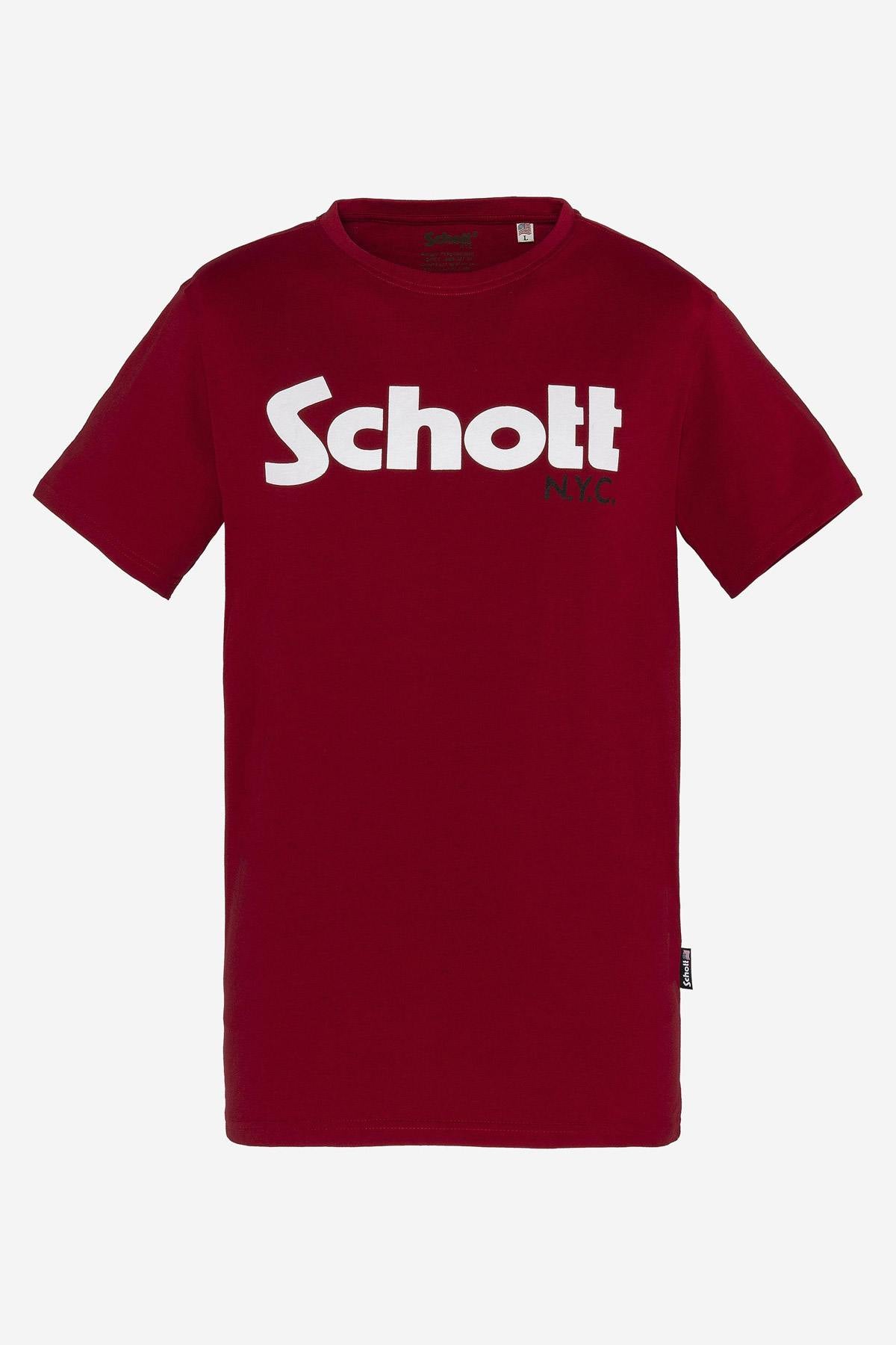 Dark red t-shirt with logo - Image n°1