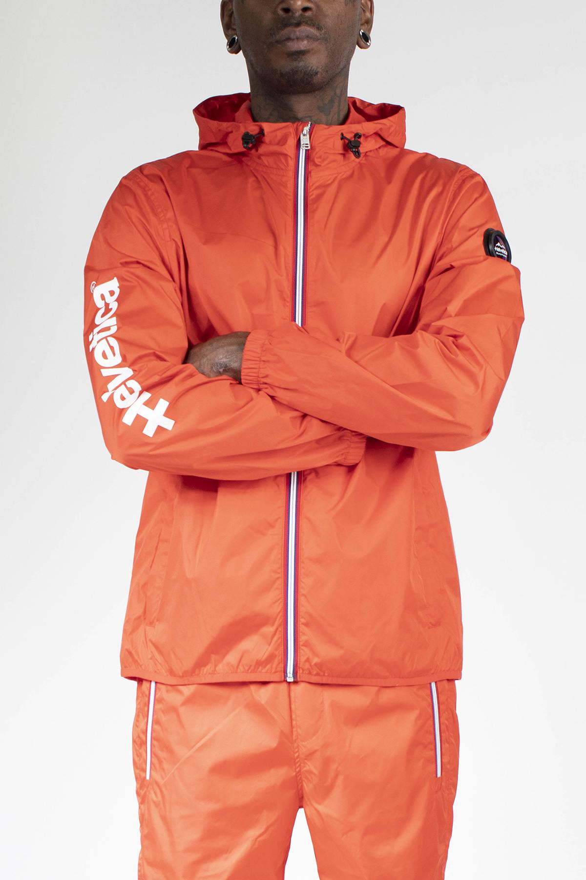 Coral hooded windbreaker - Image n°1