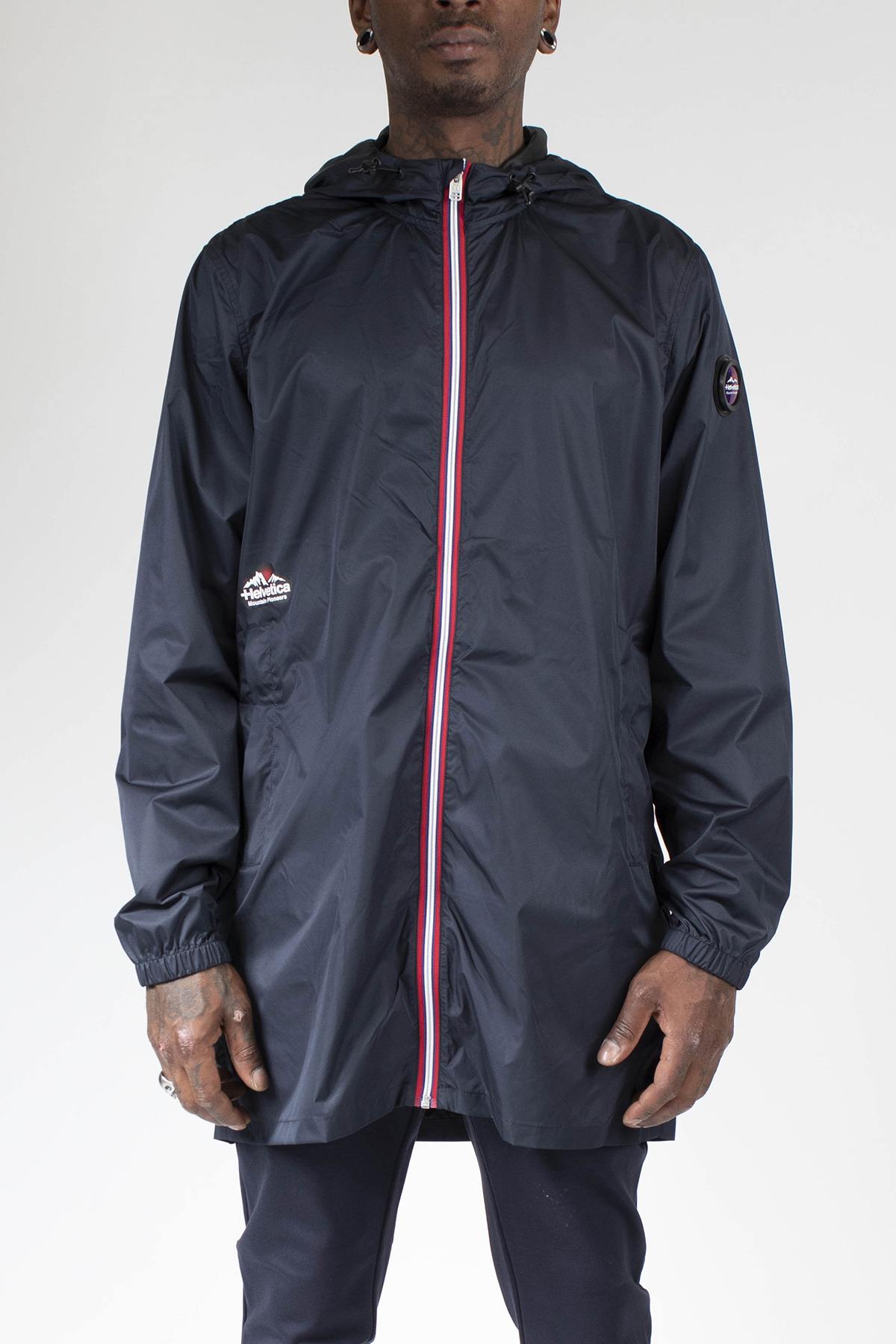 Long zipped windbreaker jacket - Image n°1