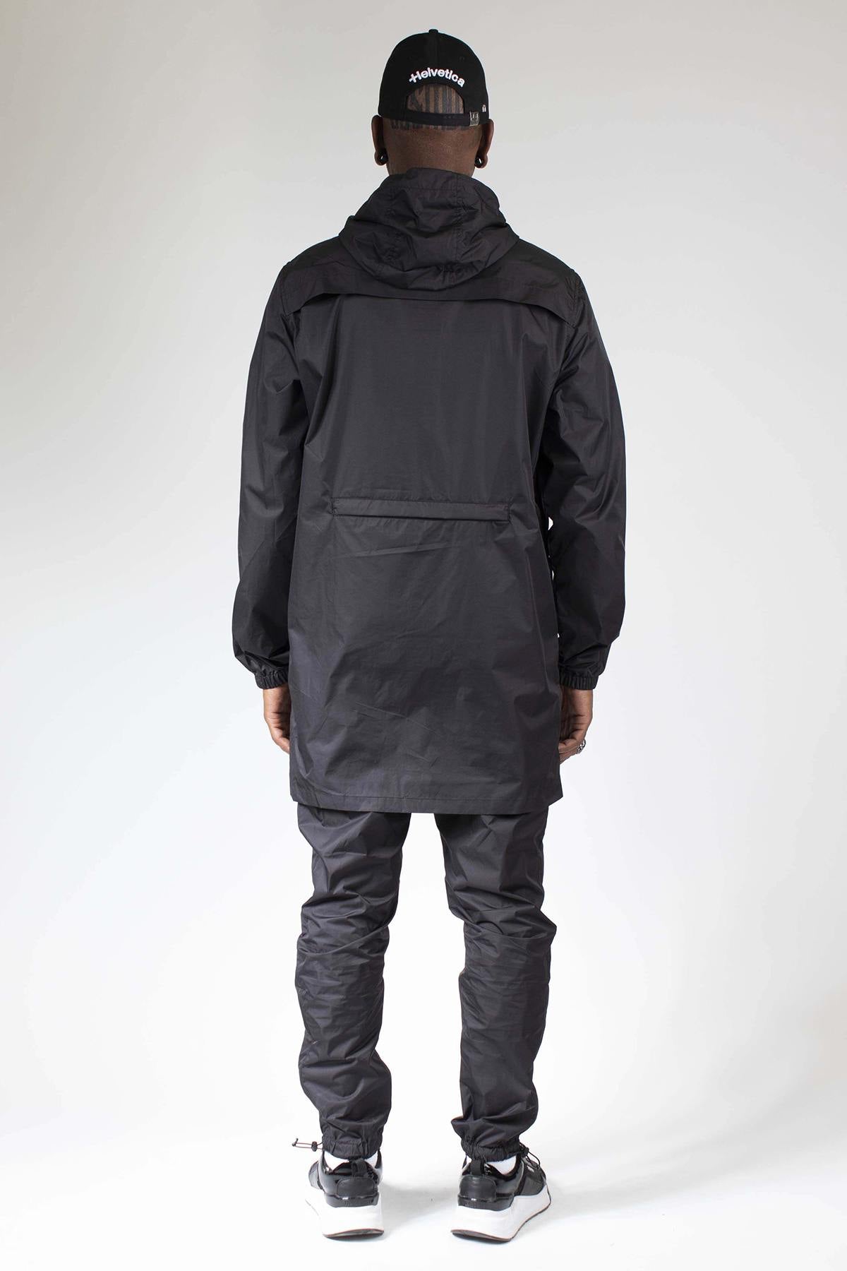 Black zipped windbreaker coat - Image n°3