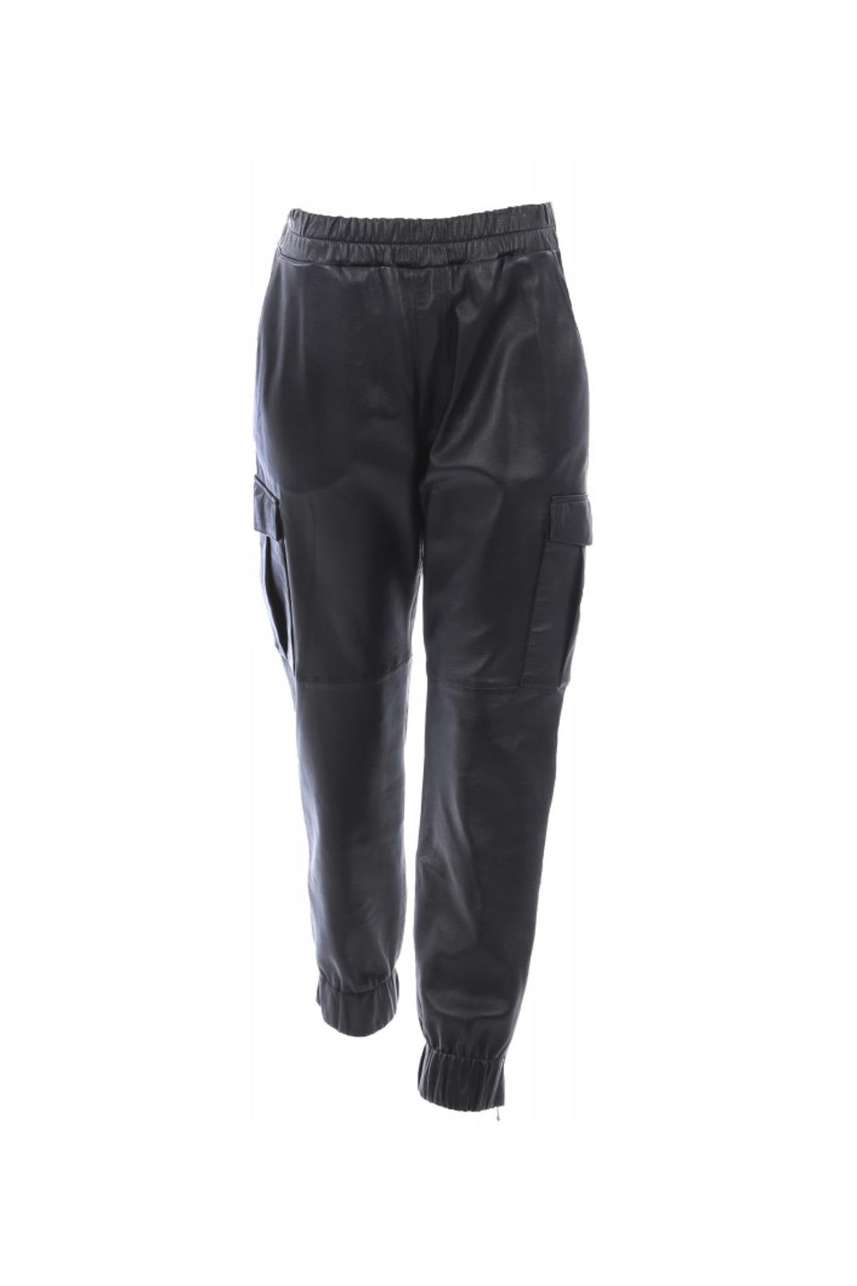 Black leather battle style pants - Image n°9