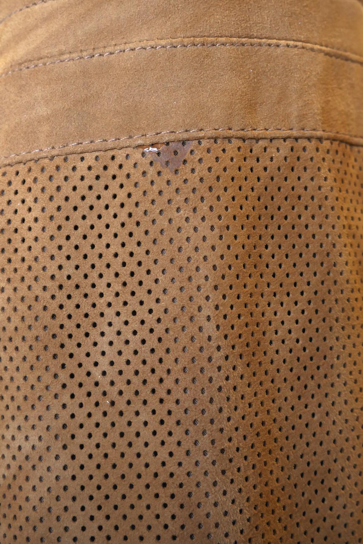 Men's perforated suede leather jacket - Image n°3