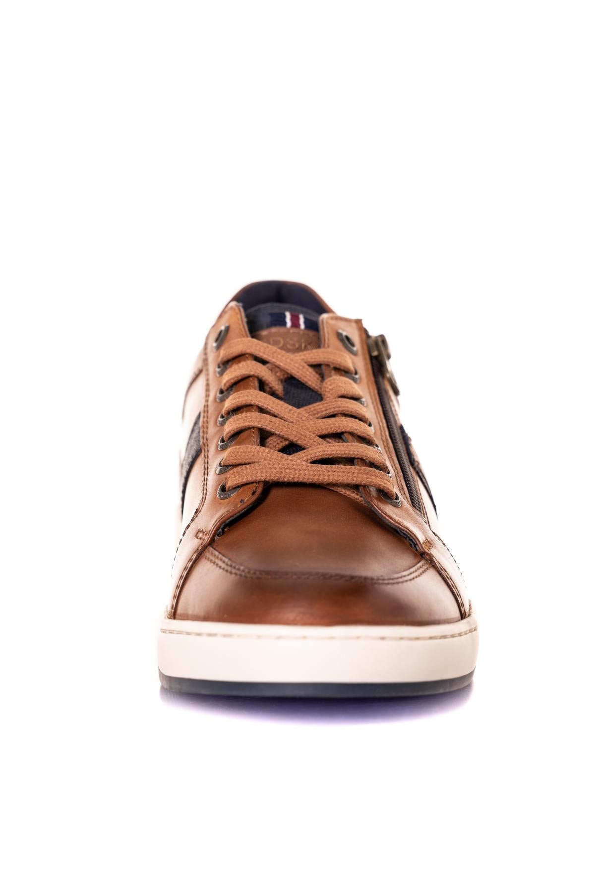 Cognac leather sneakers - Image n°12