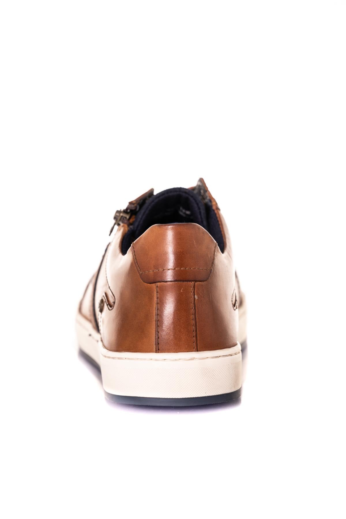 Cognac leather sneakers - Image n°13