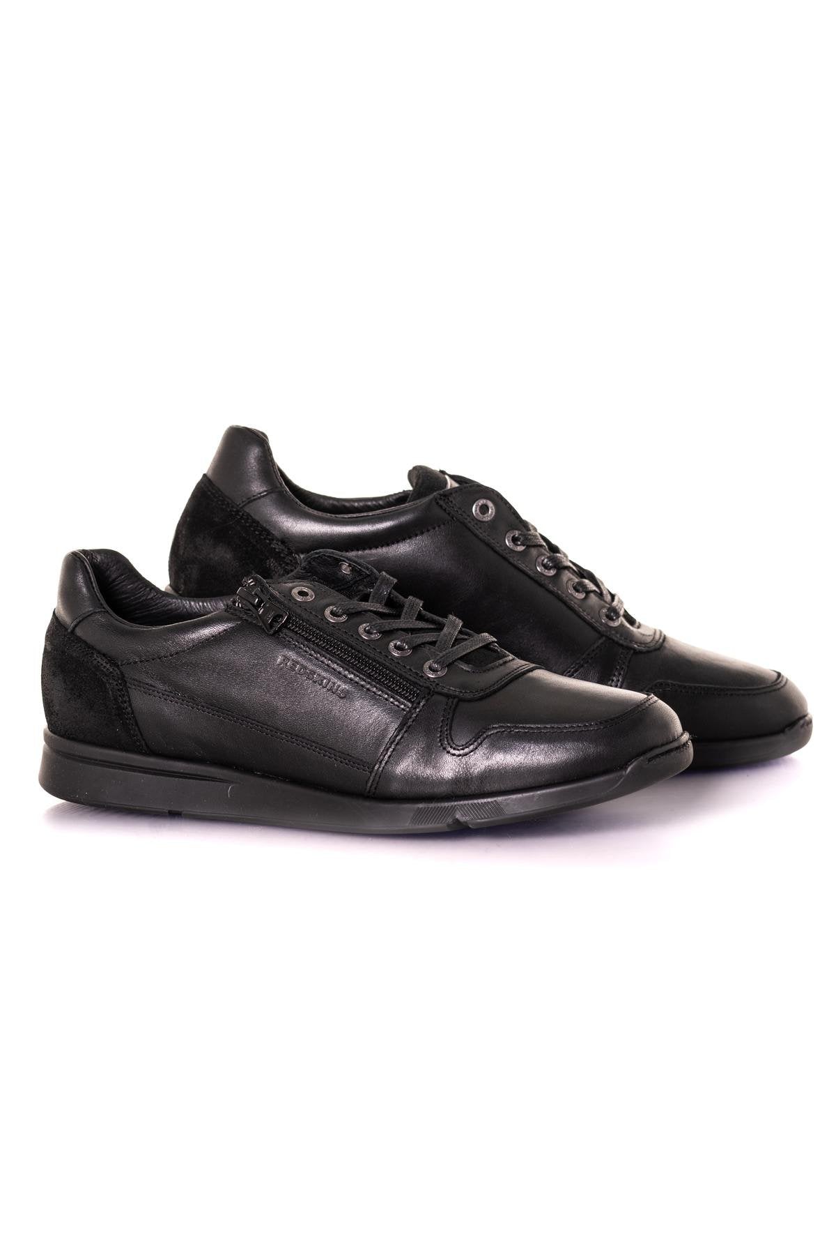 Black leather sneakers - Image n°8