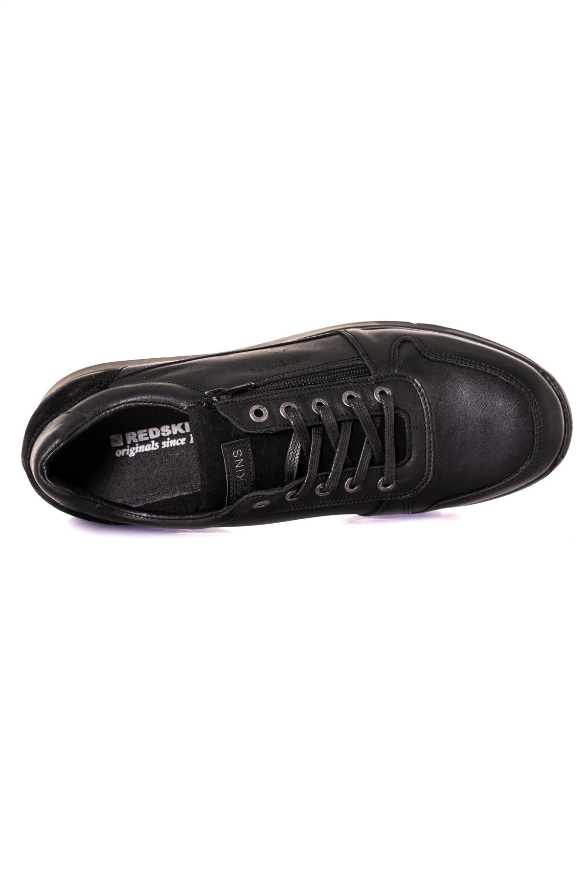 Black leather sneakers - Image n°10