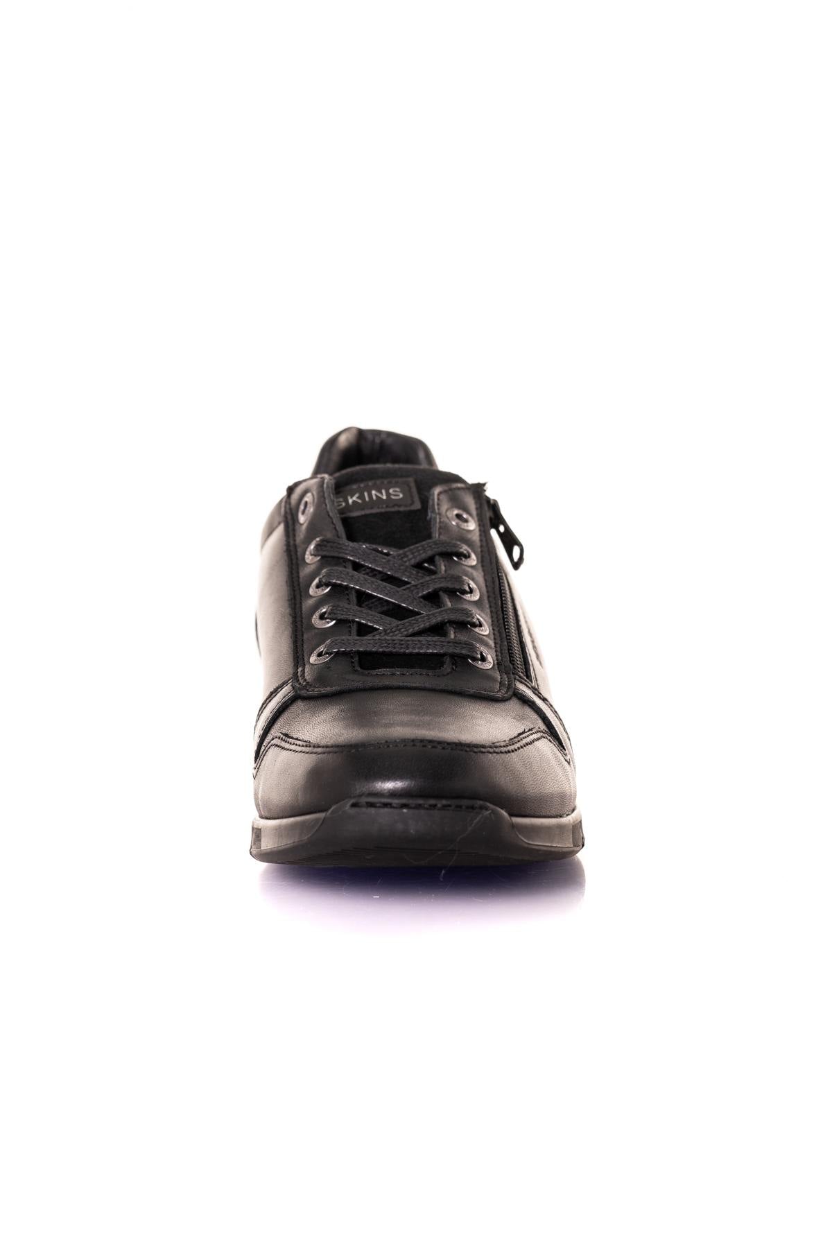 Black leather sneakers - Image n°12