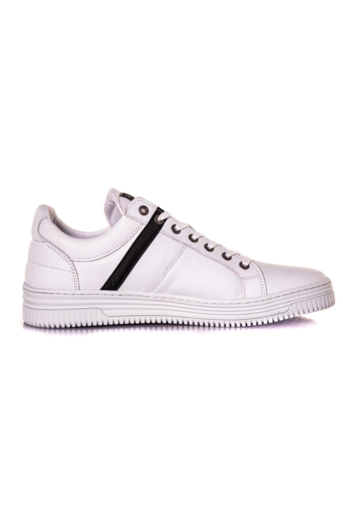 Men's white leather sneakers - Image n°7