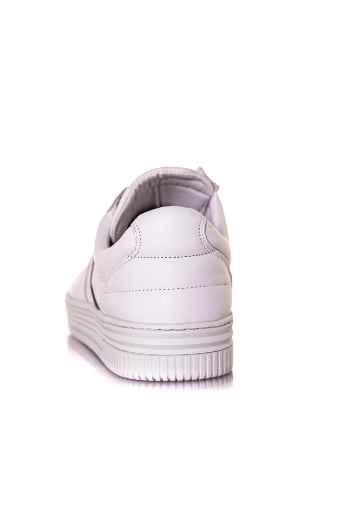 Men's white leather sneakers - Image n°11