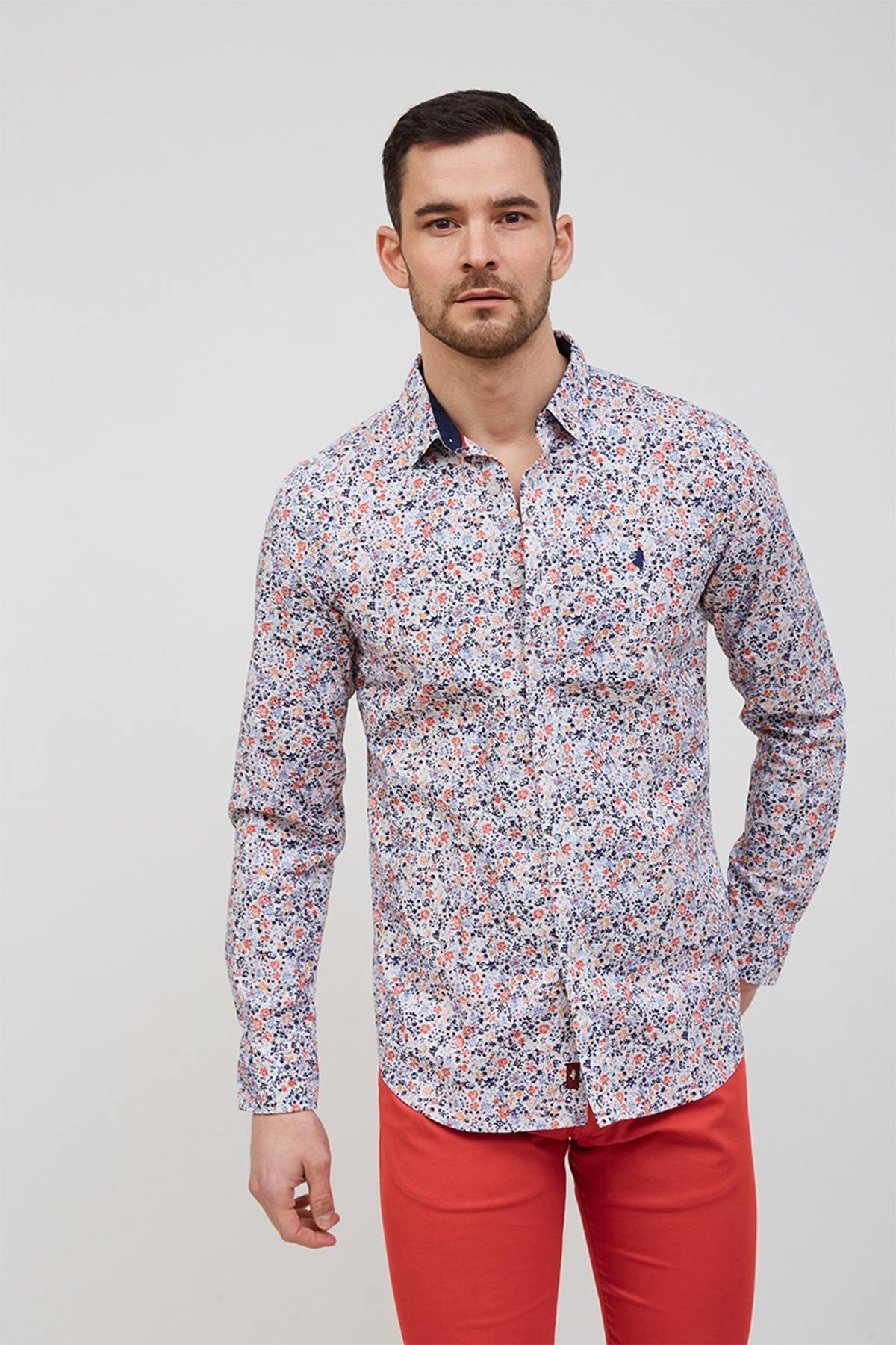 Long-sleeved flower print shirt - Image n°6