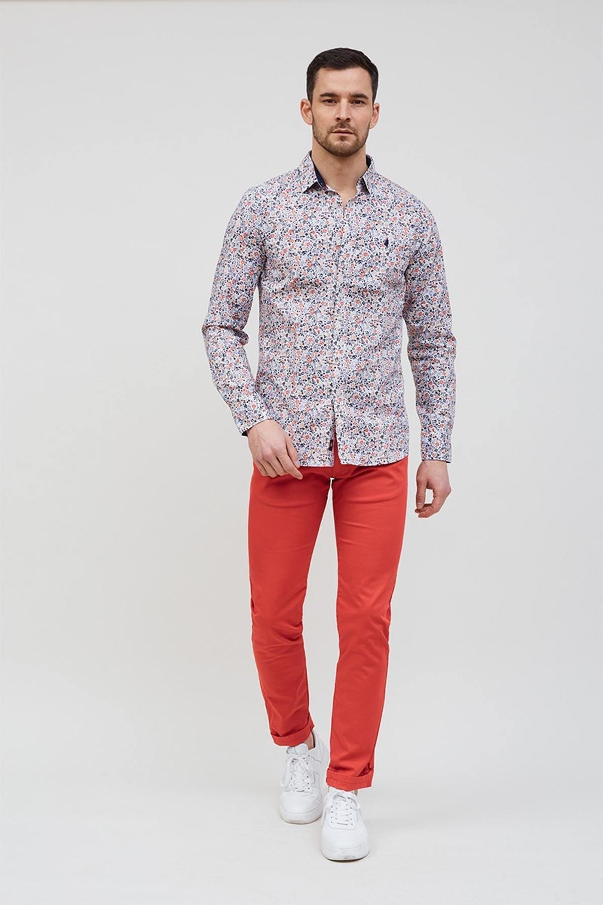 Long-sleeved flower print shirt - Image n°5