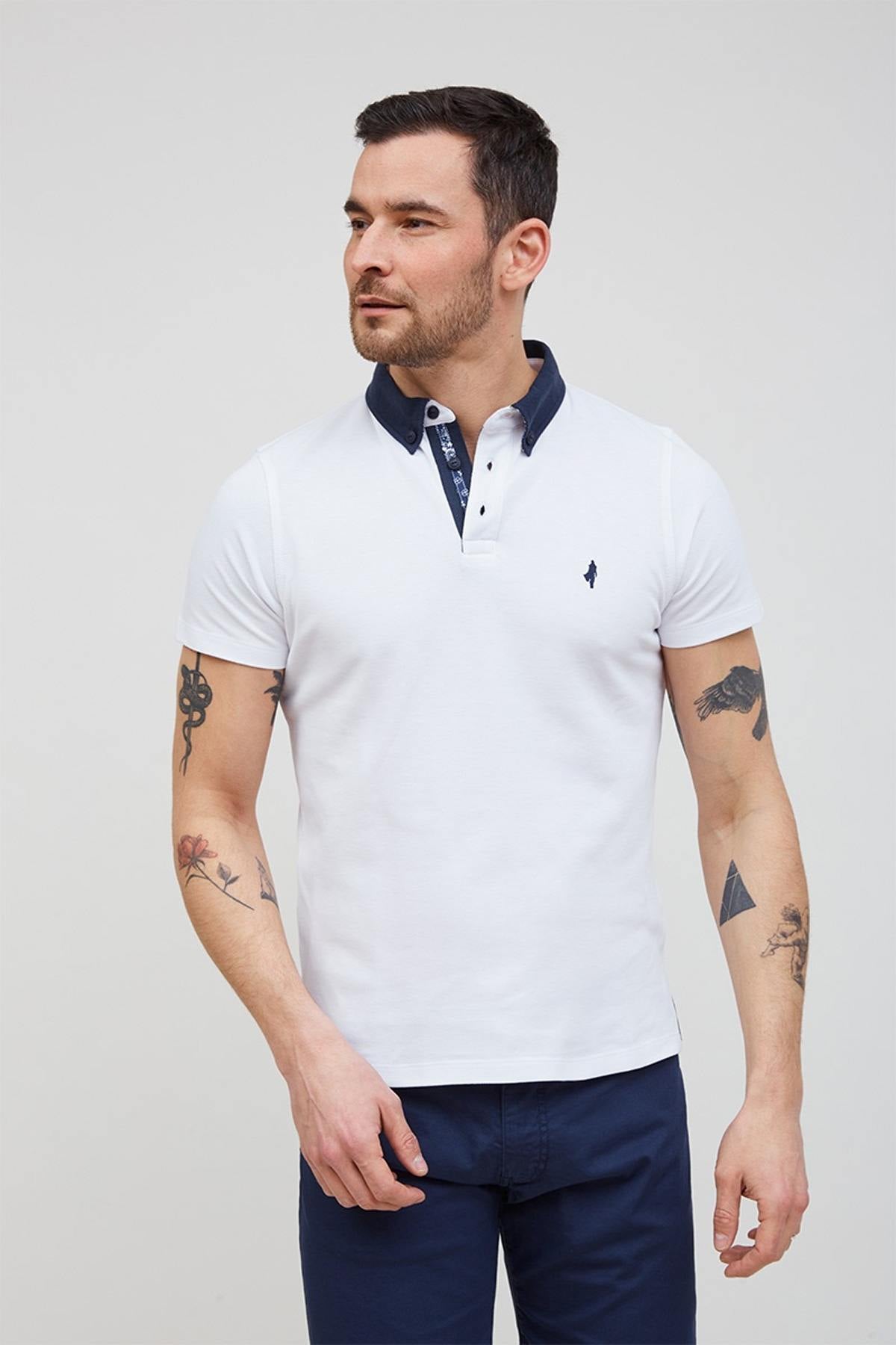  White men's polo shirt - Image n°4