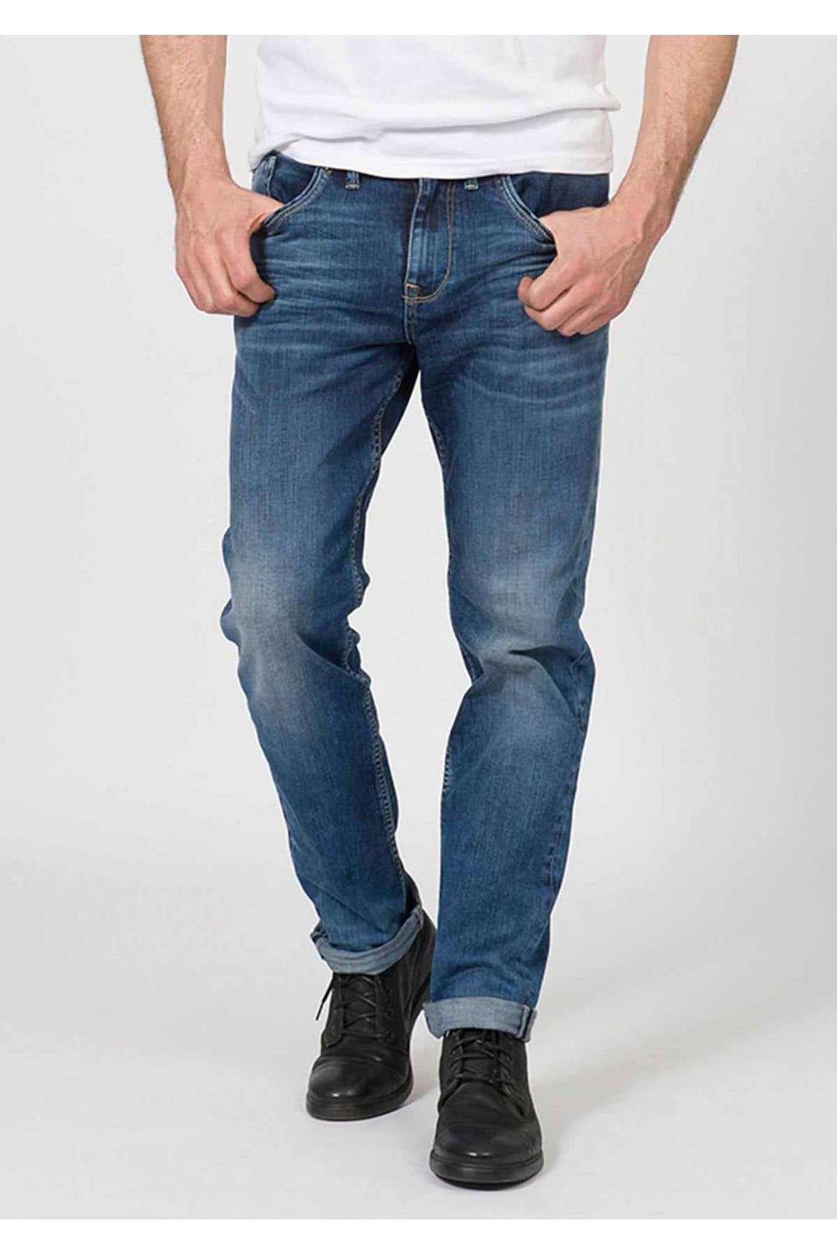 Regular washed vintage look jeans - Image n°3