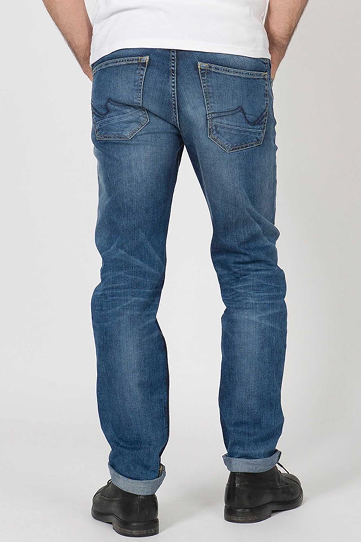 Regular washed vintage look jeans - Image n°4