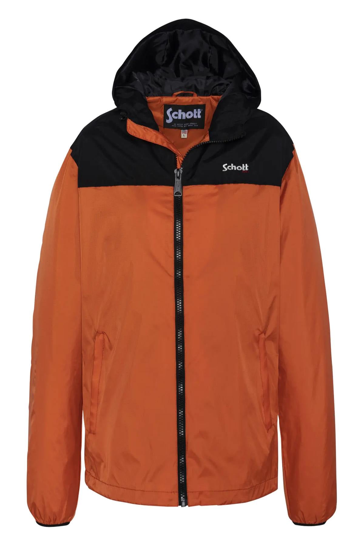 Orange waterproof nylon jacket - Image n°2