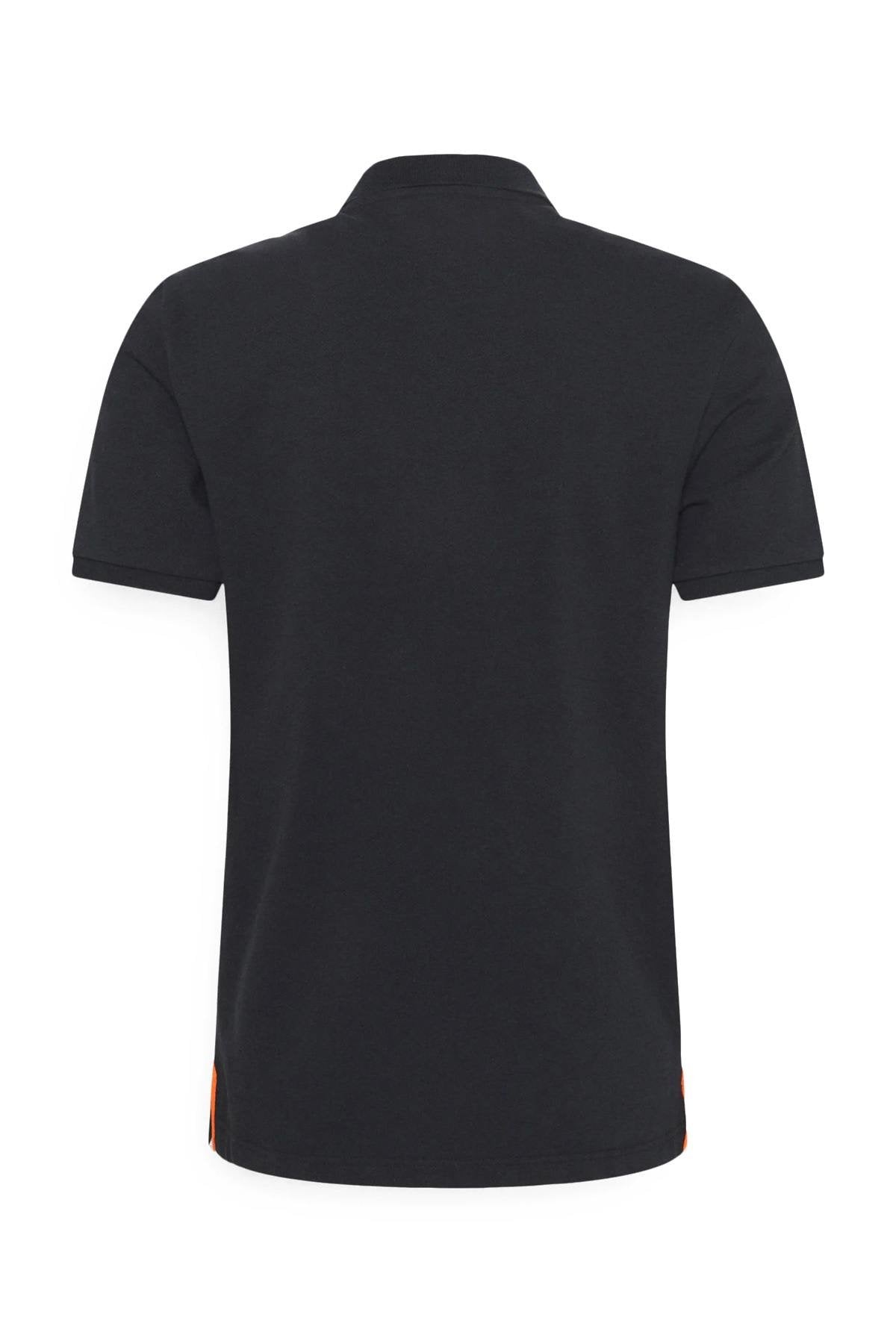 Orange navy blue polo shirt - Image n°4