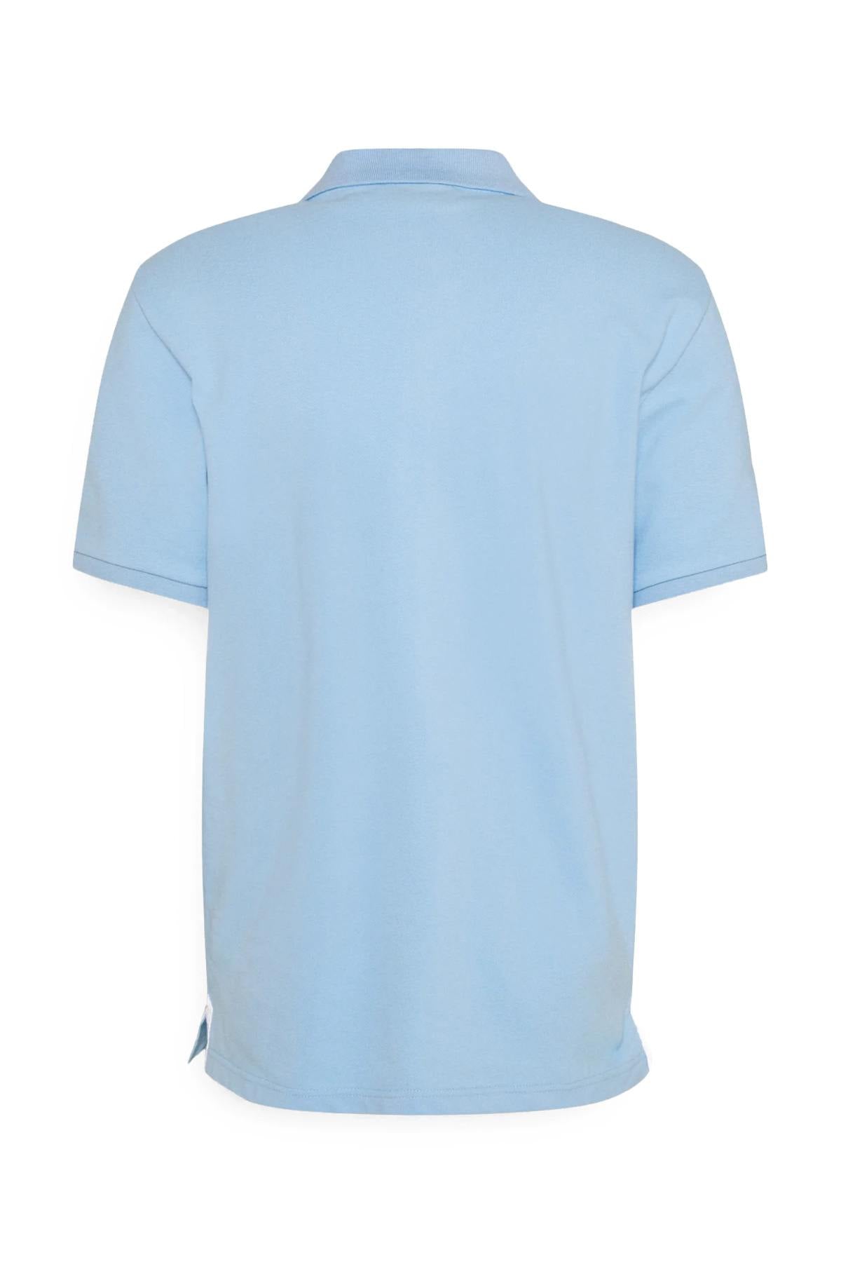 Sky blue polo shirt for men - Image n°4