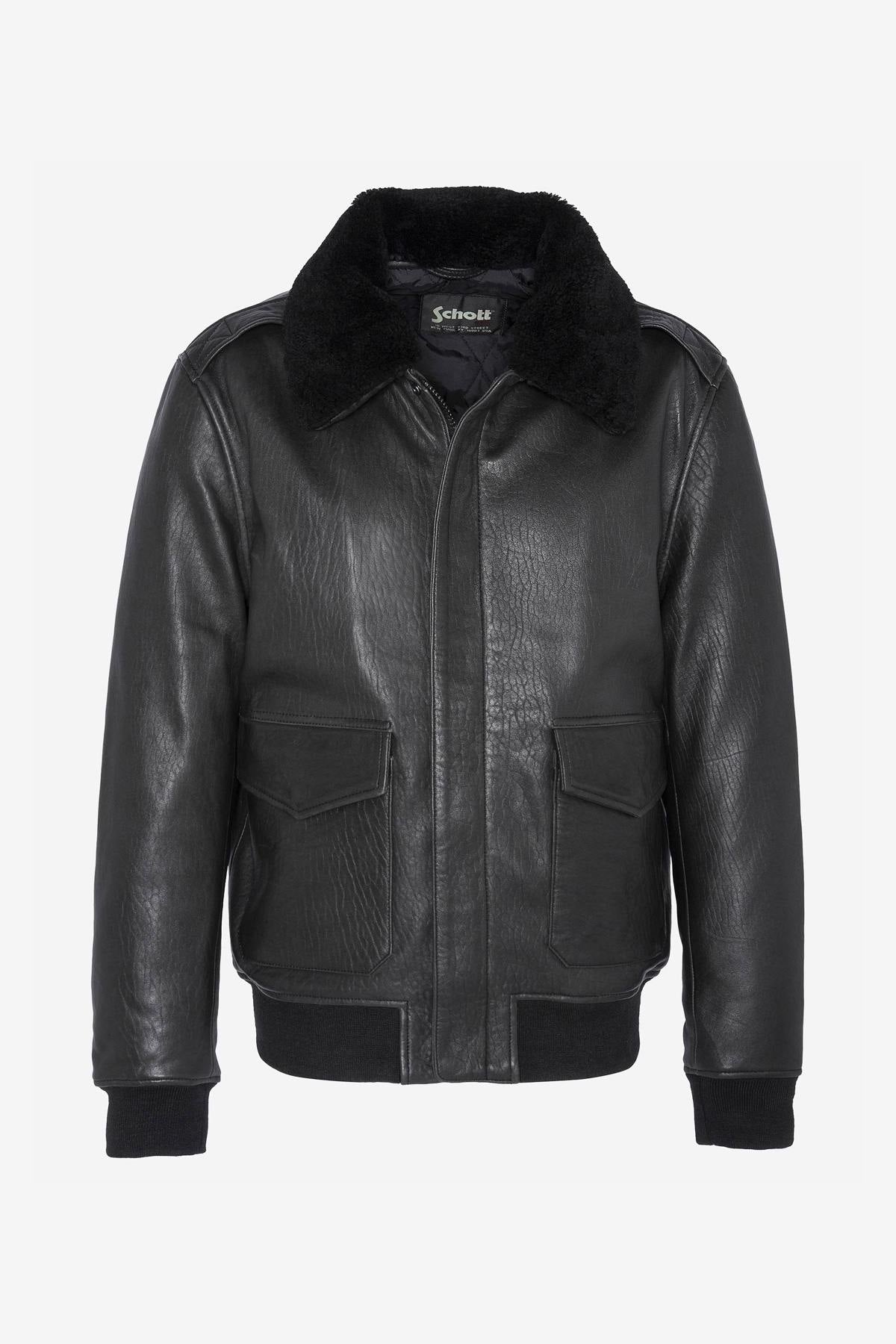 Flight Jacket in black patinated leather - Image n°9