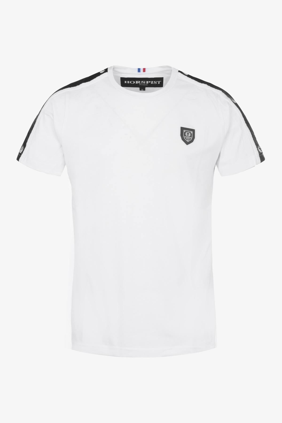 White t-shirt with chest badge - Image n°11