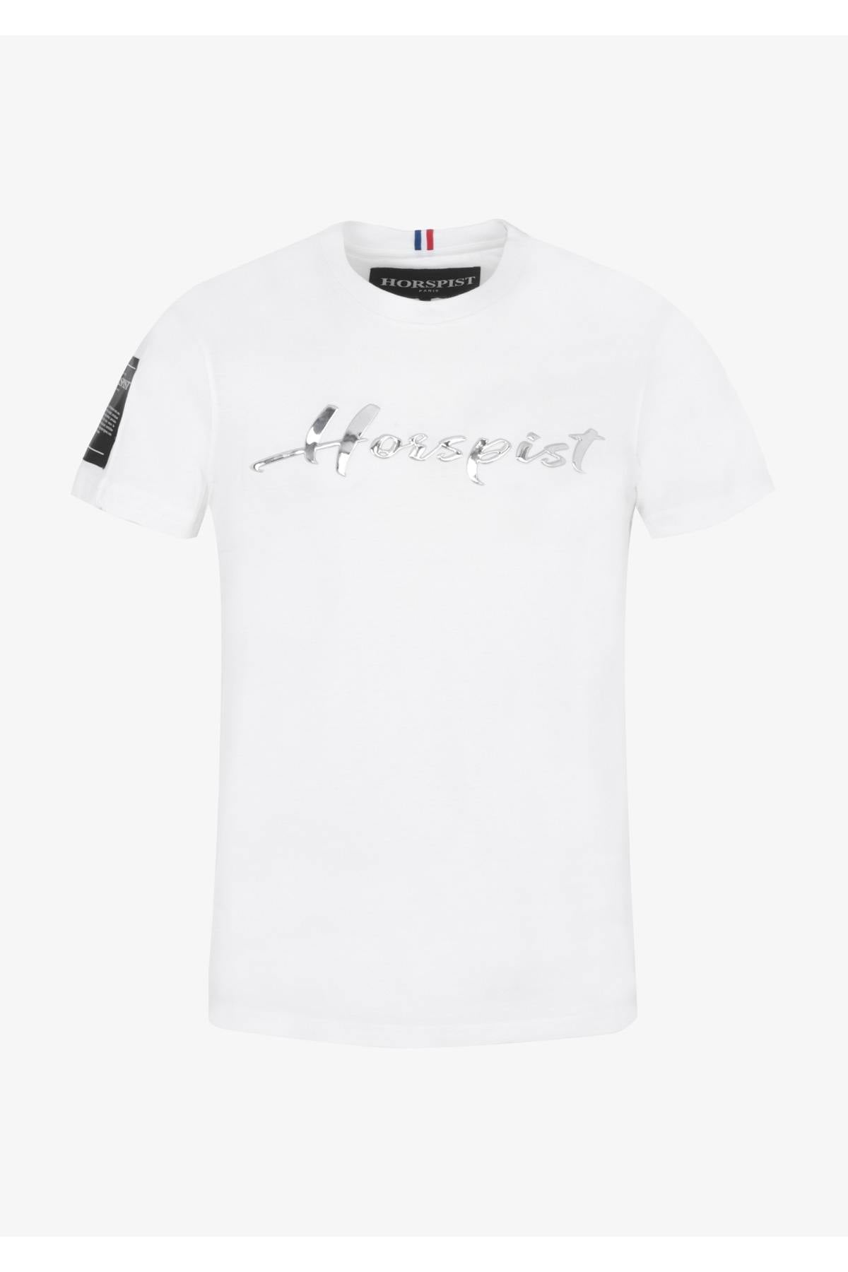 White tshirt with silver logo - Image n°12