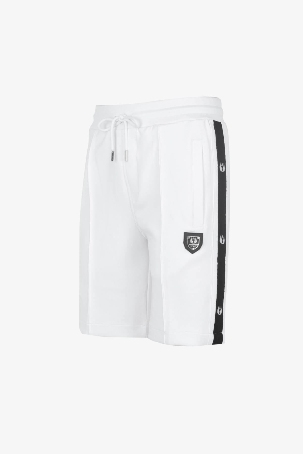 White men's shorts with drawstring - Image n°7