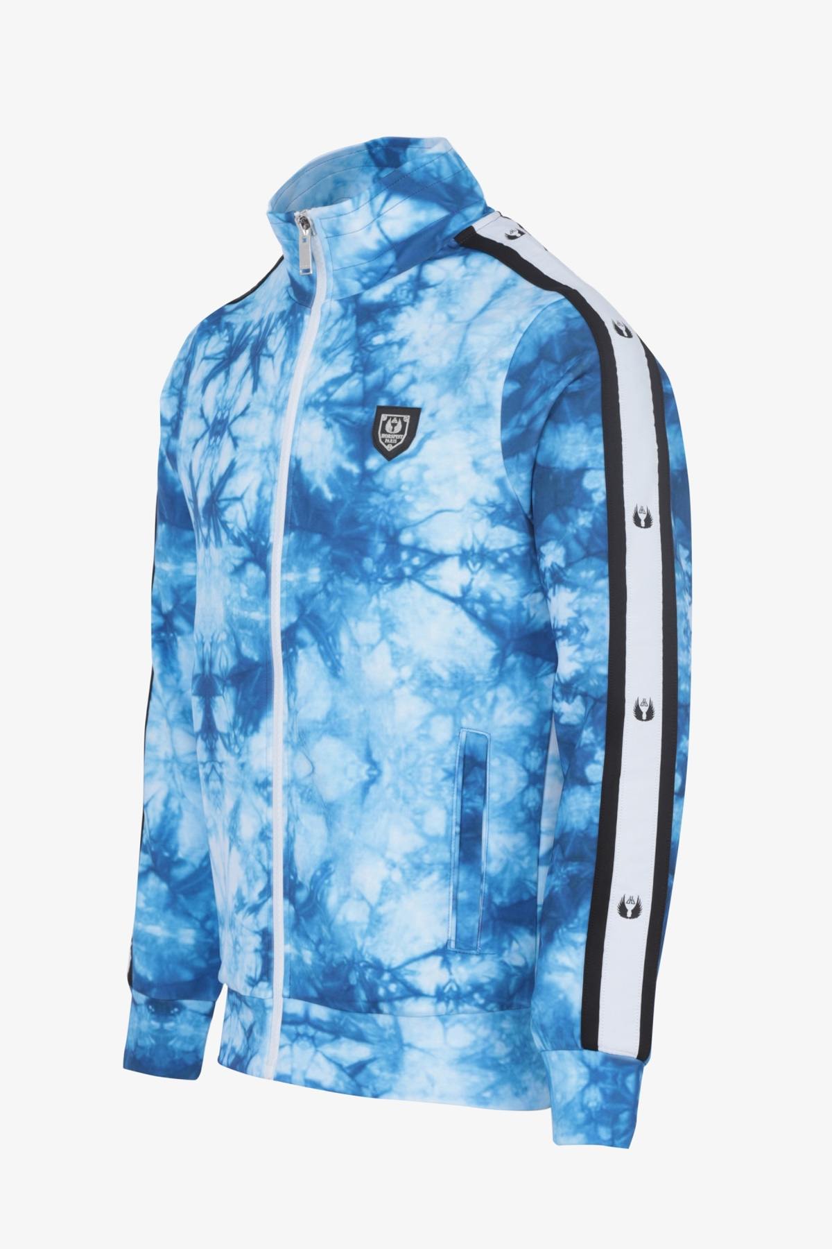 Blue printed zipped jacket - Image n°8