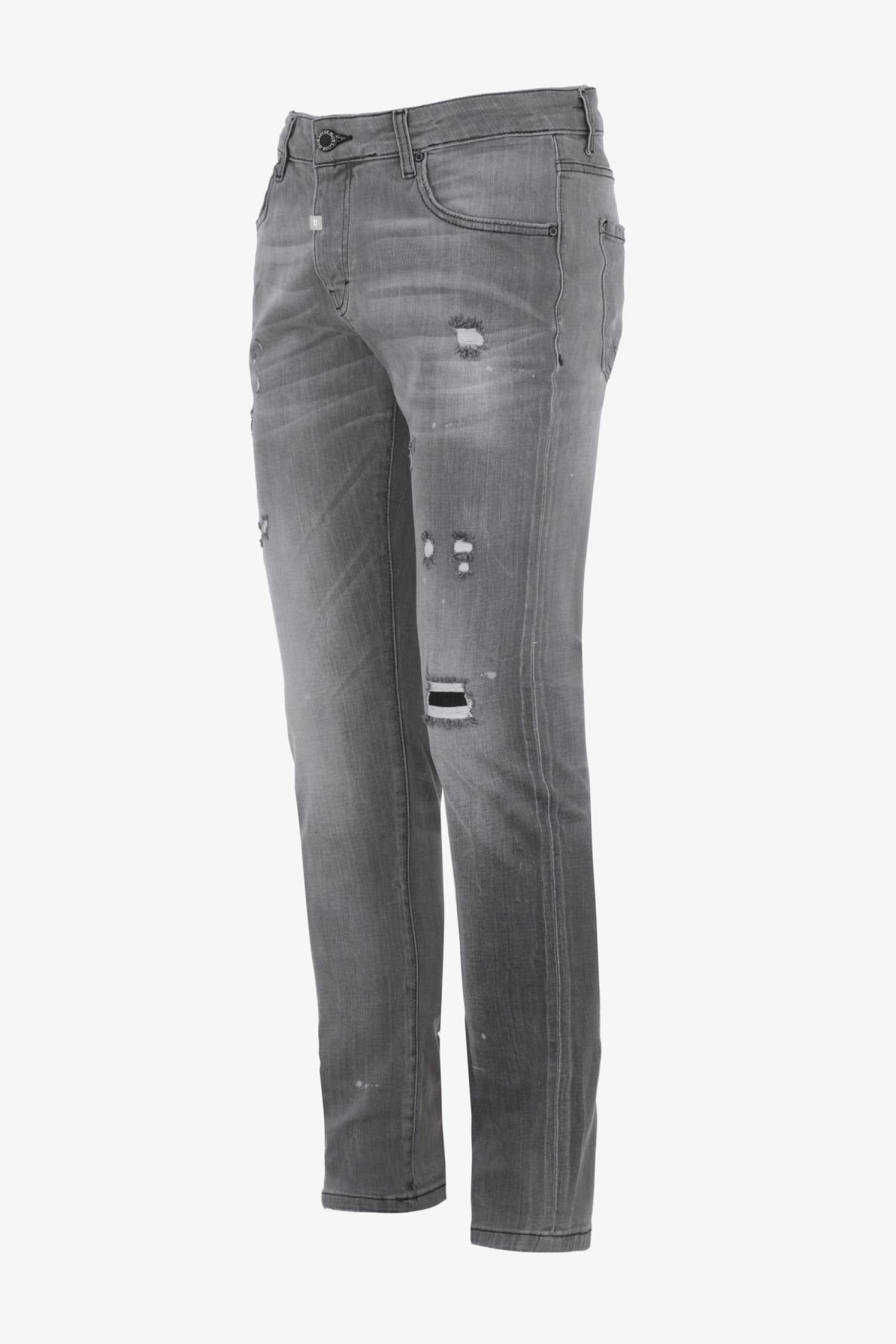 Destroyed gray slim jeans - Image n°19