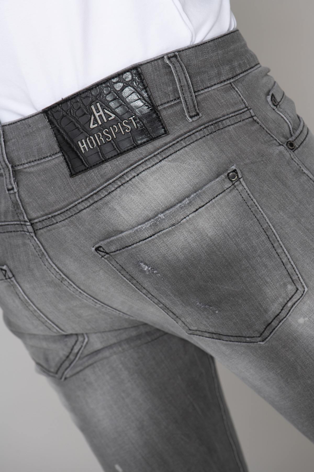 Destroyed gray slim jeans - Image n°14