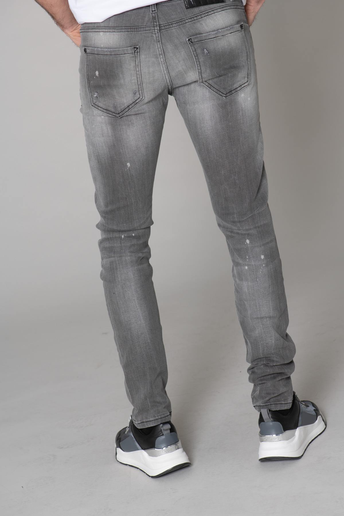 Destroyed gray slim jeans - Image n°13