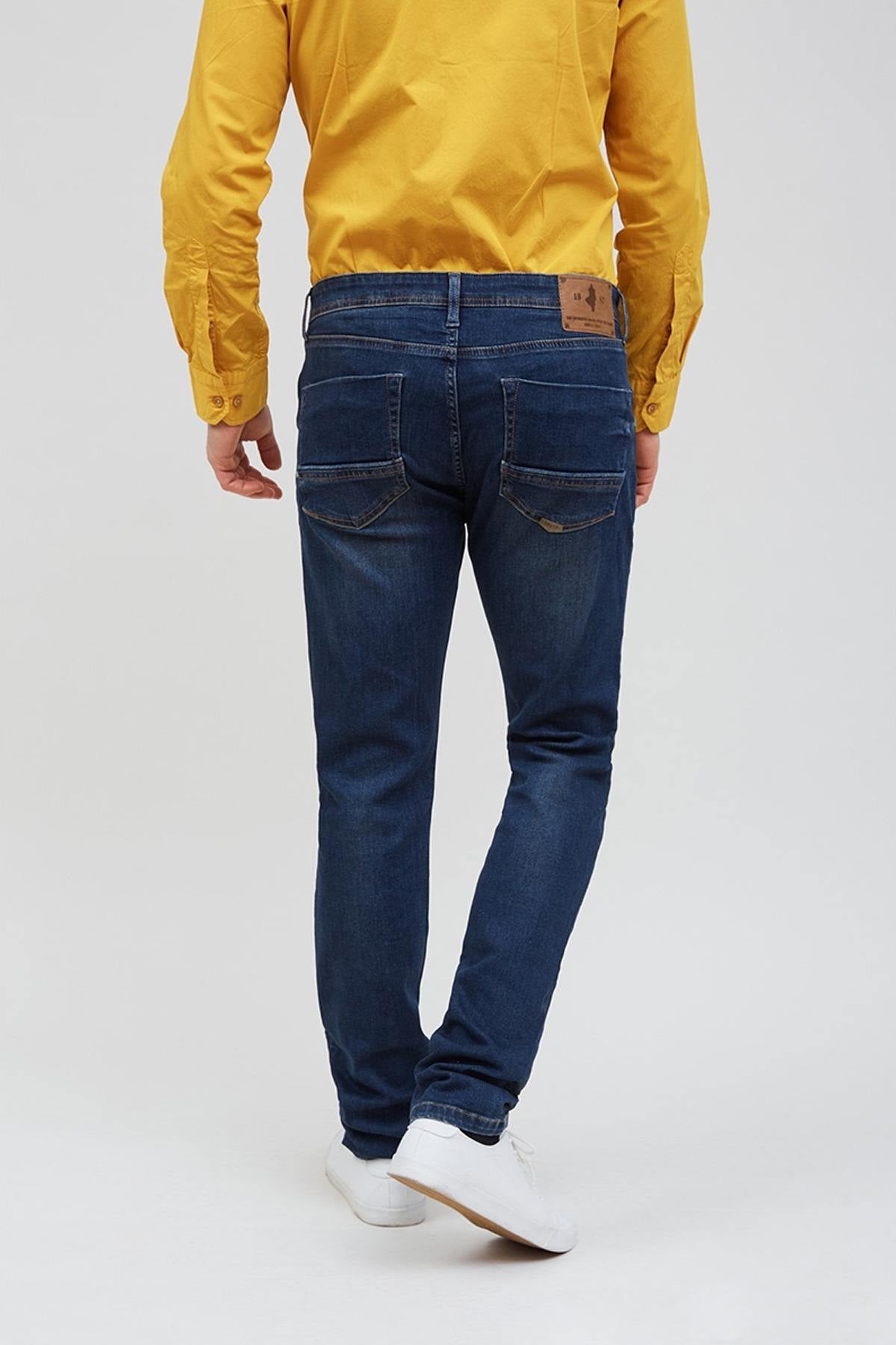 Slim & stretch denim blue jeans - Image n°1