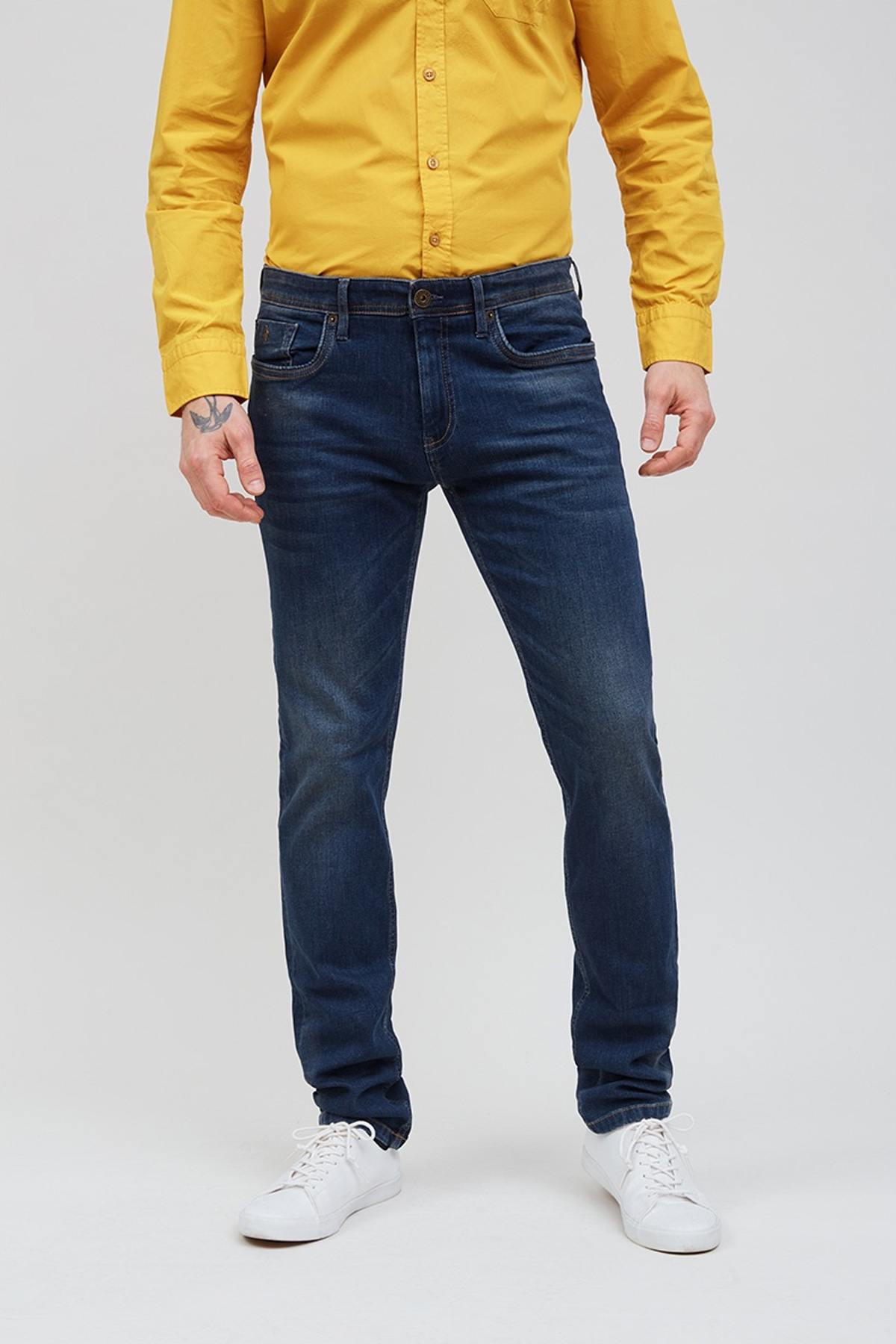 Slim & stretch denim blue jeans - Image n°2