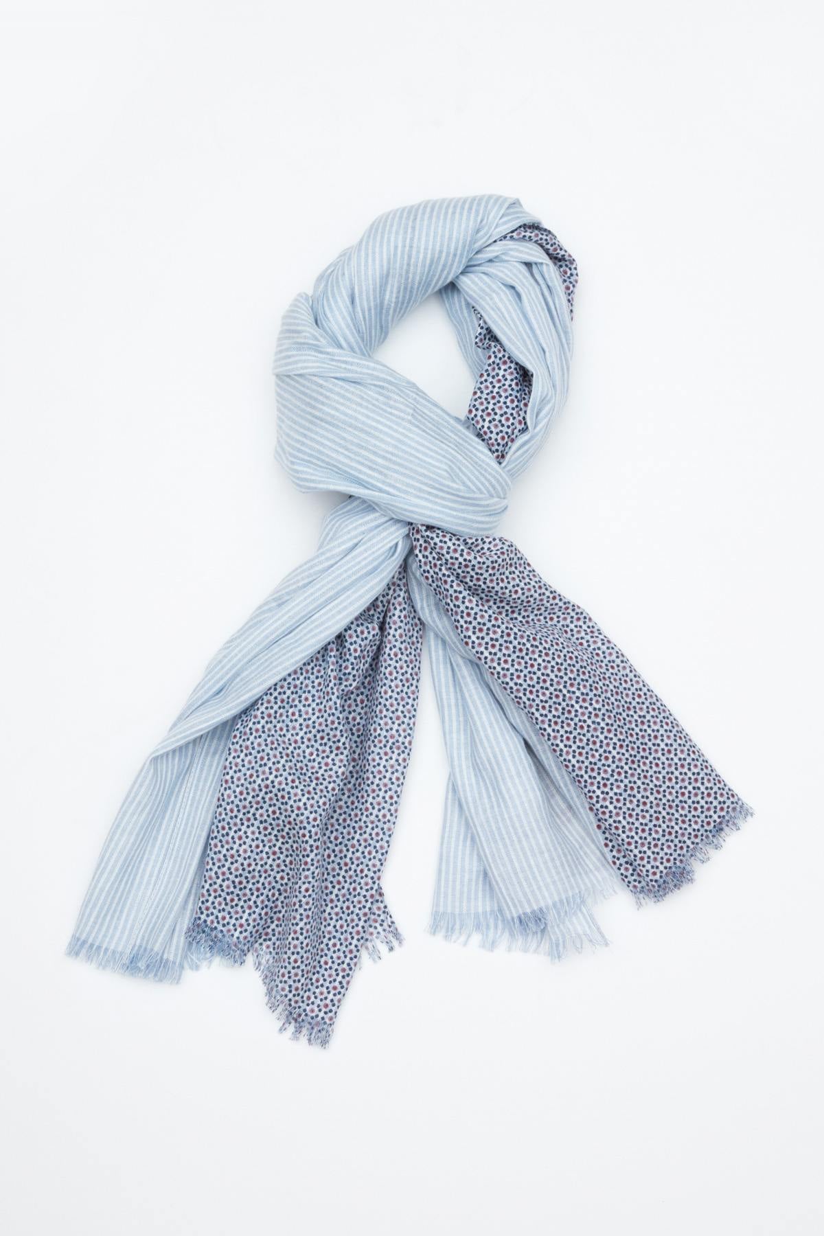 Men's sky blue scarf - Image n°1