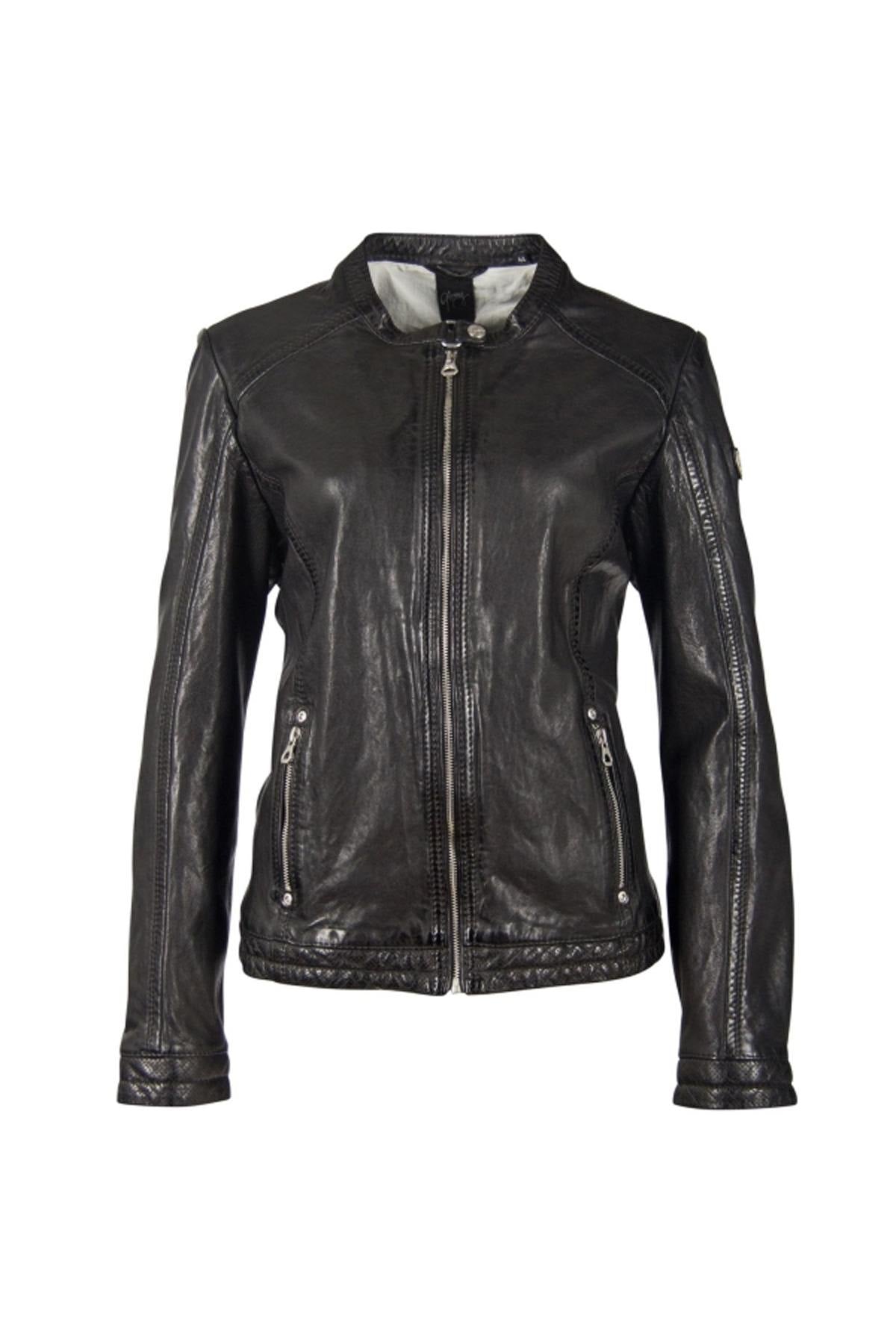 Lambskin biker jacket - Image n°9