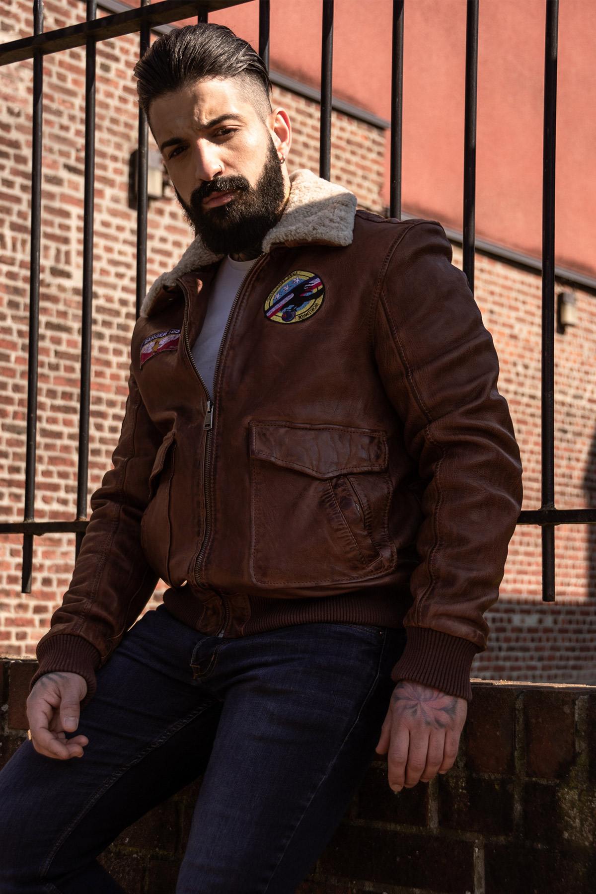 Pilot jacket with Ranger patches - Image n°2