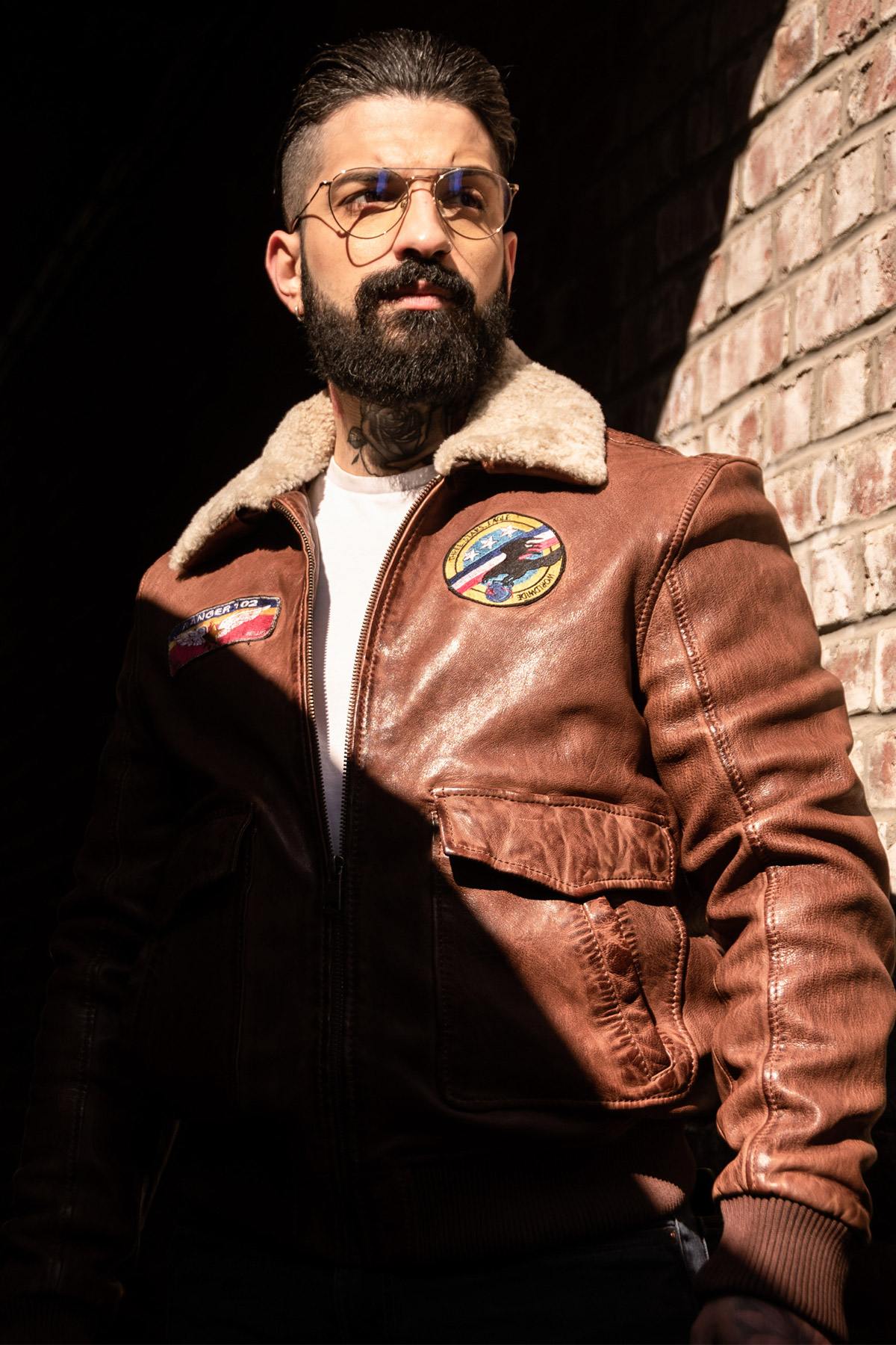 Pilot jacket with Ranger patches - Image n°3