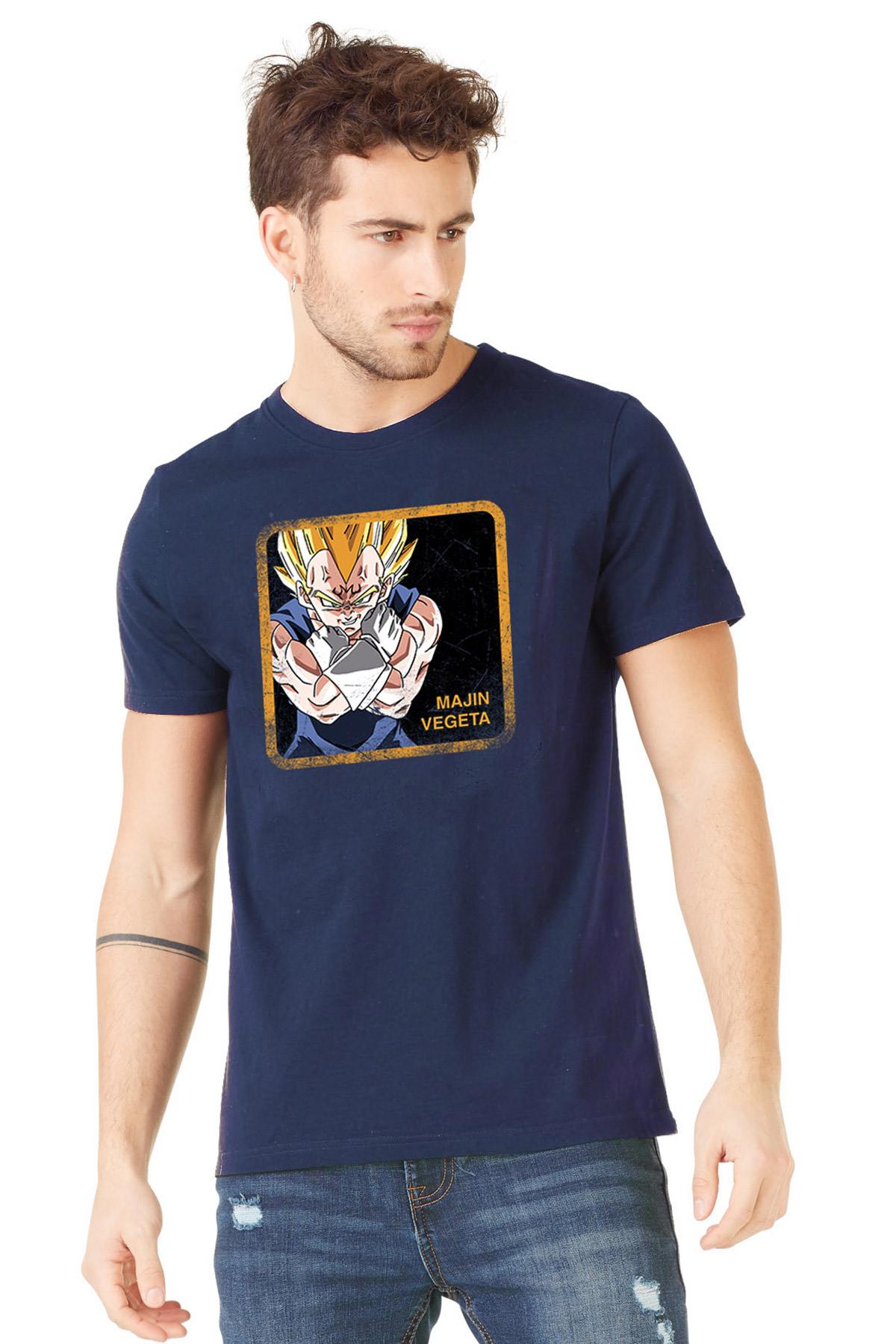 Majin Vegeta Dragon Ball Navy Blue T-Shirt - Image n°1