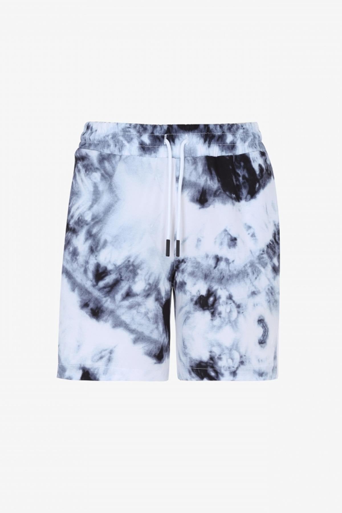 Black and white beach shorts - Image n°2