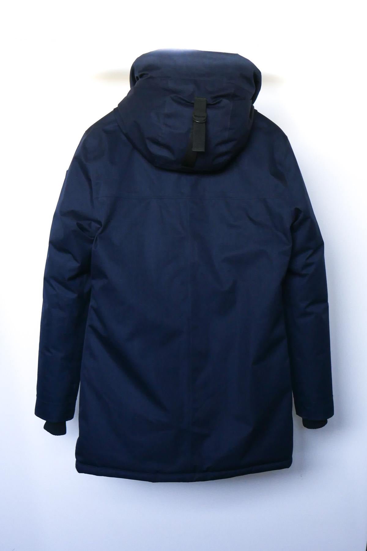 Men's navy blue polyester parka - Image n°2