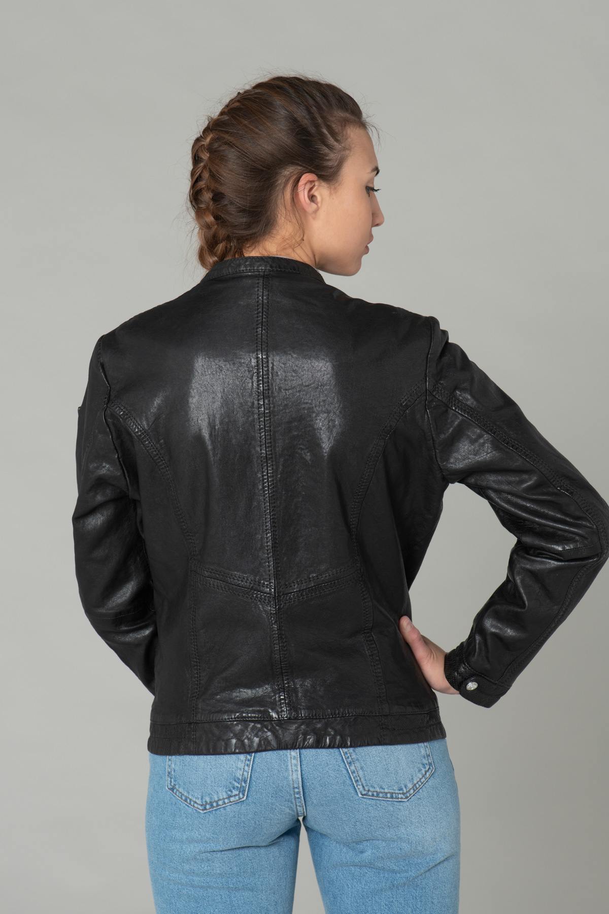 Lambskin biker jacket - Image n°7