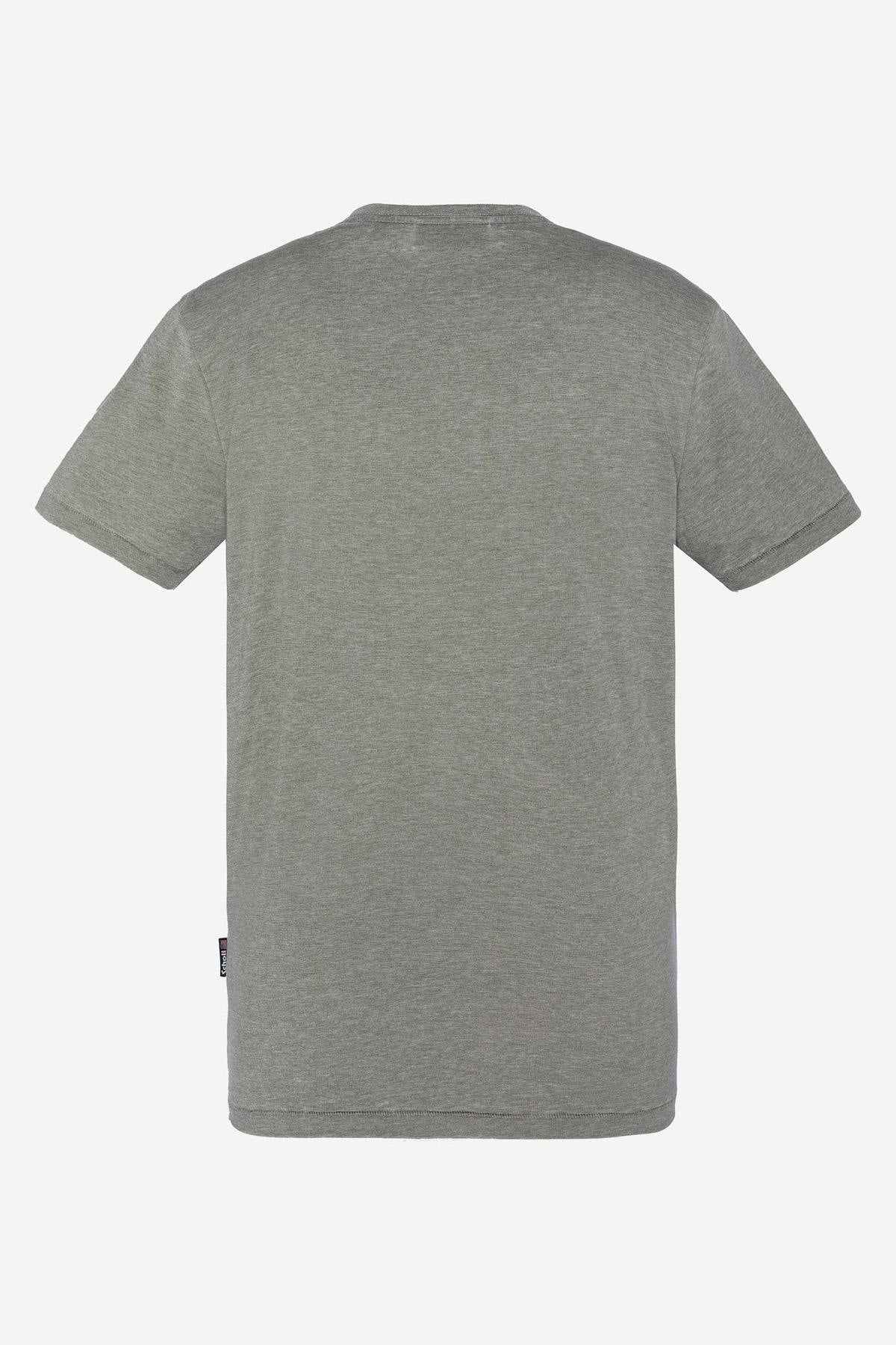 Khaki faded effect T-shirt - Image n°5