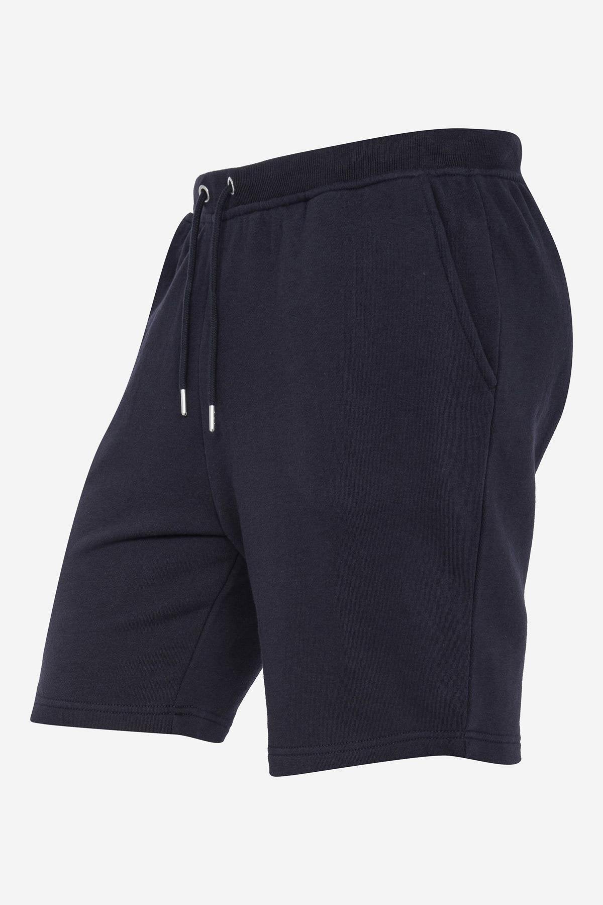 Navy blue cotton shorts - Image n°4