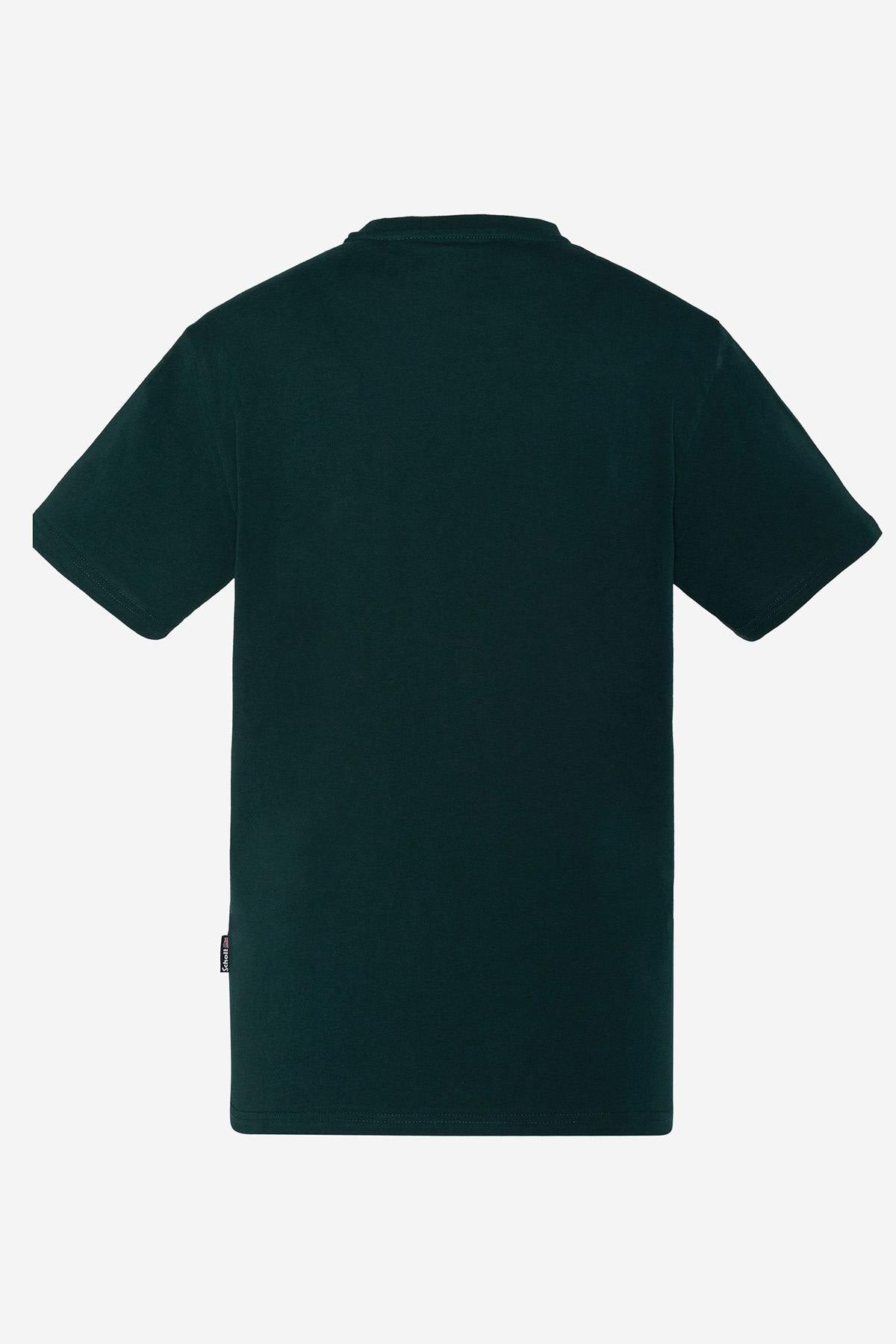 Dark green cotton t-shirt - Image n°2