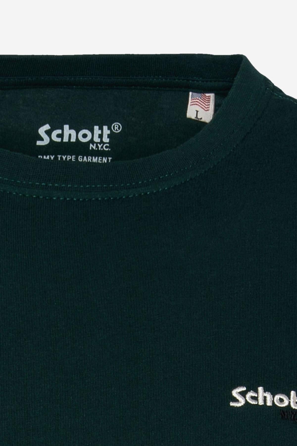 Dark green cotton t-shirt - Image n°3