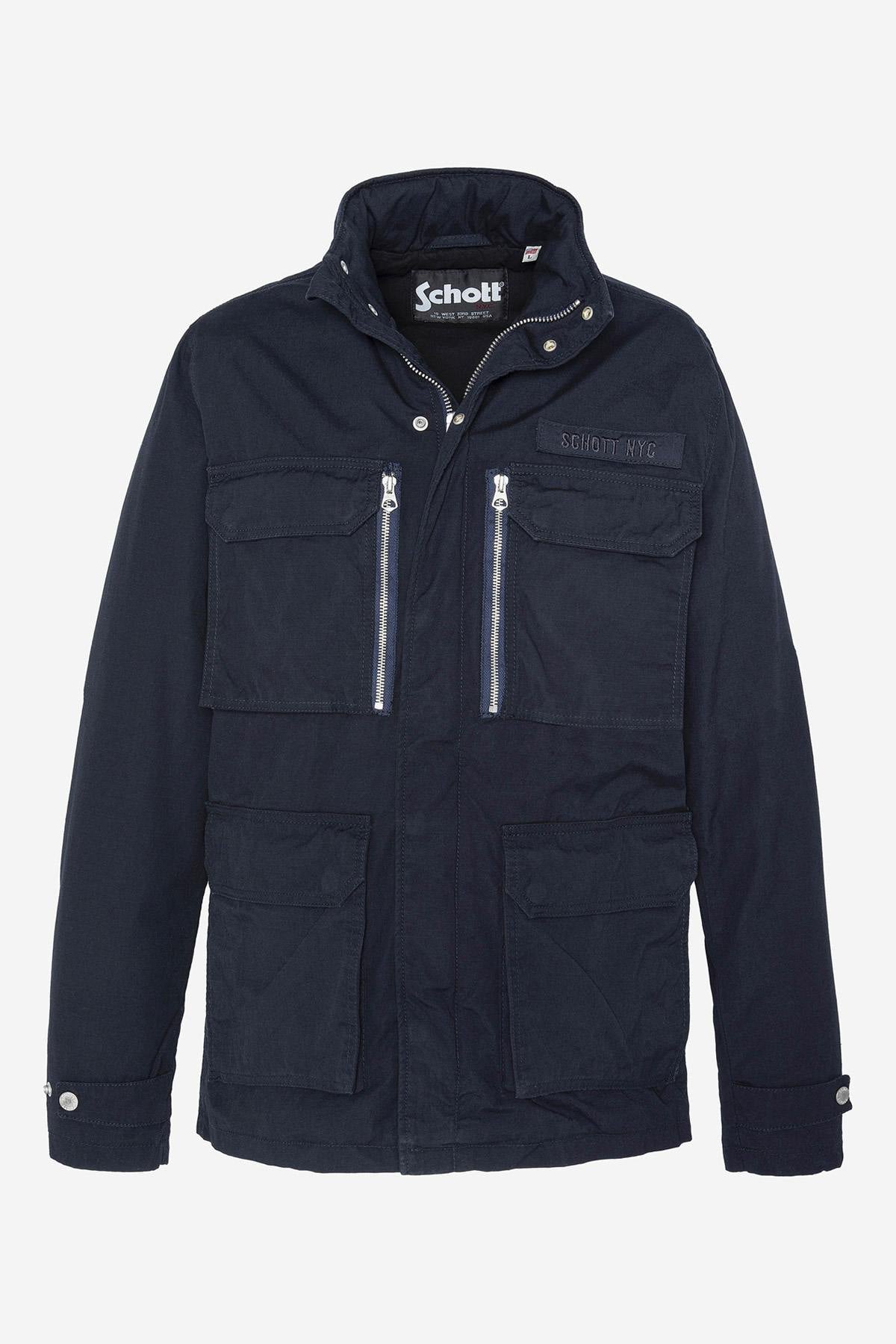 Navy blue military jacket - Image n°1