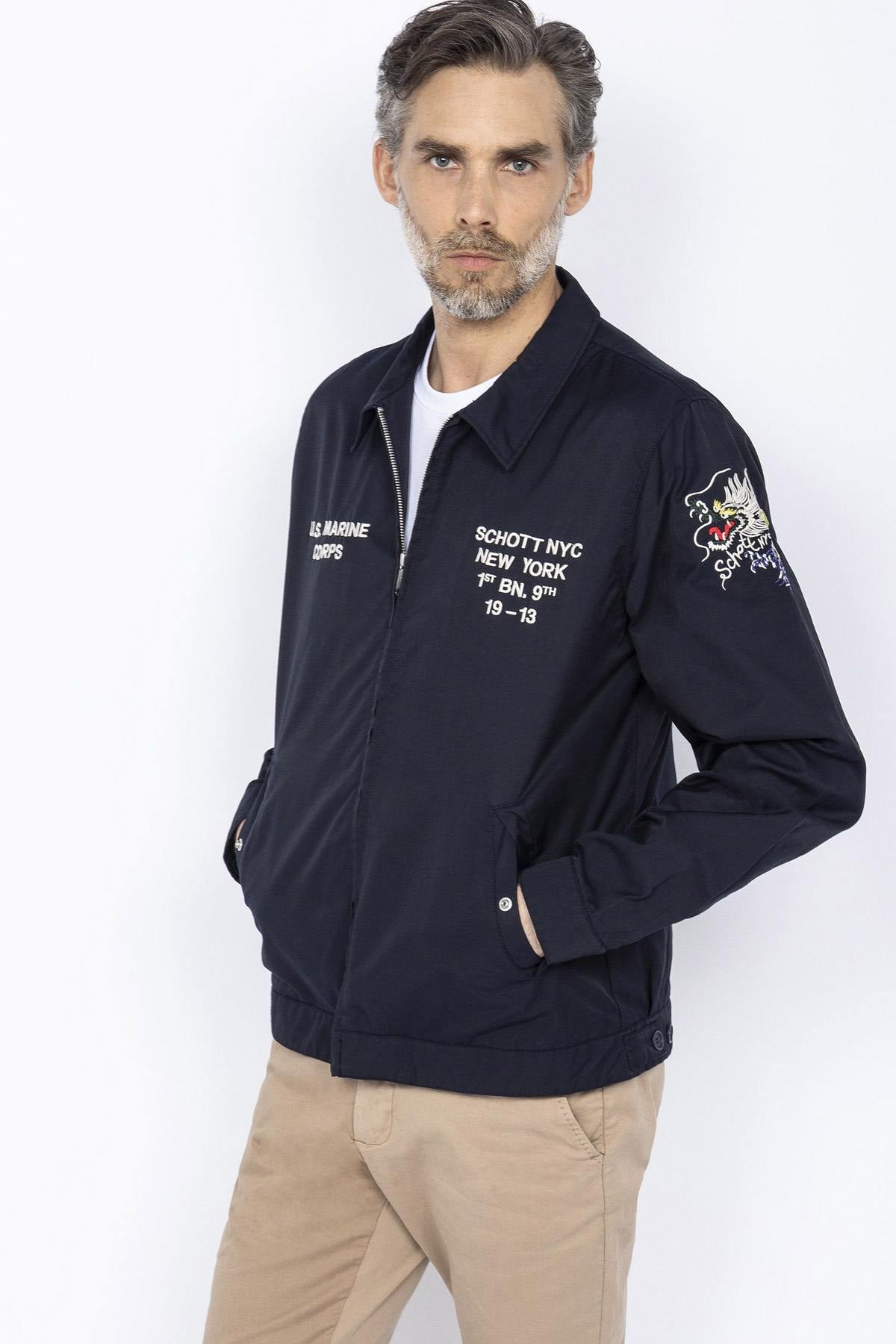 Retro US navy blue jacket - Image n°1