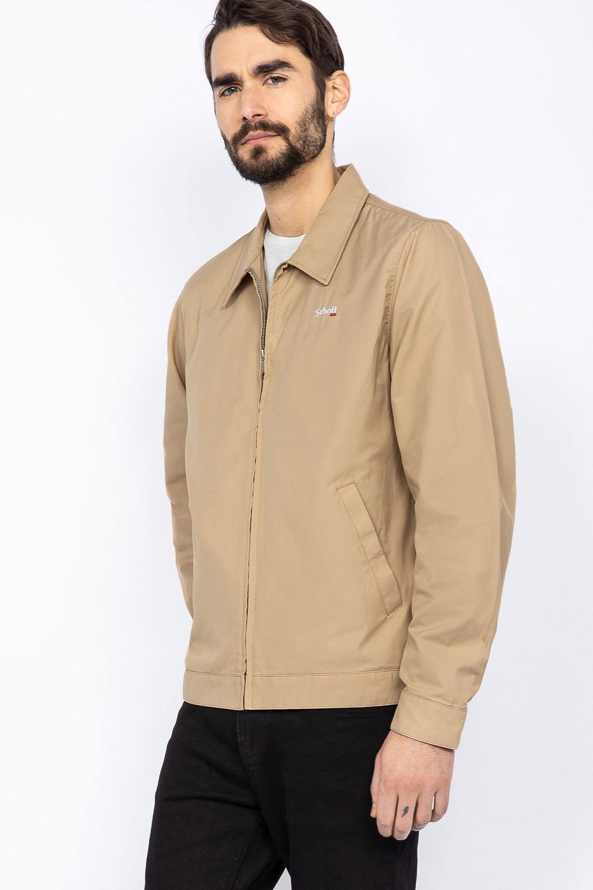 Men's beige mid-season jacket - Image n°5