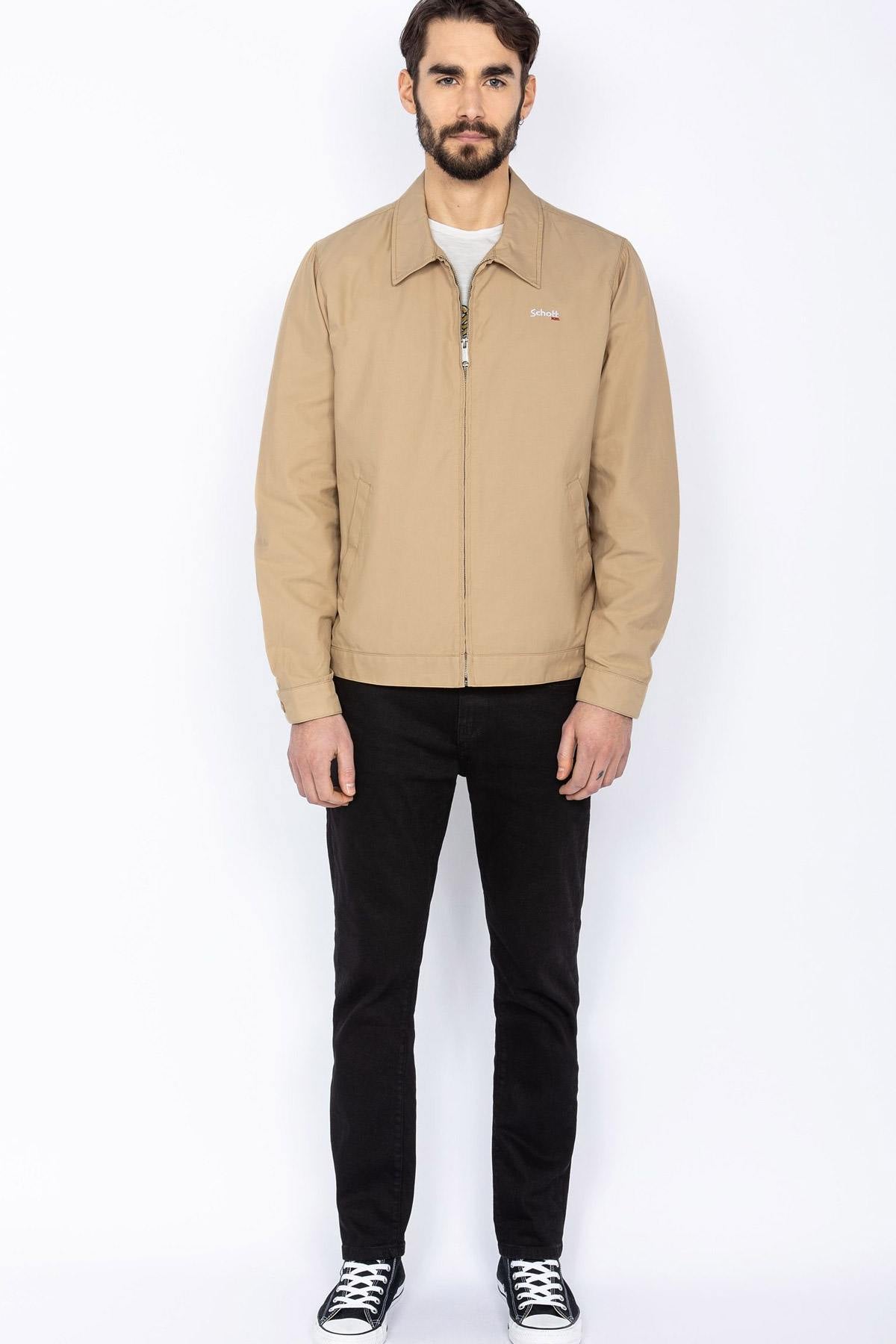 Men's beige mid-season jacket - Image n°3